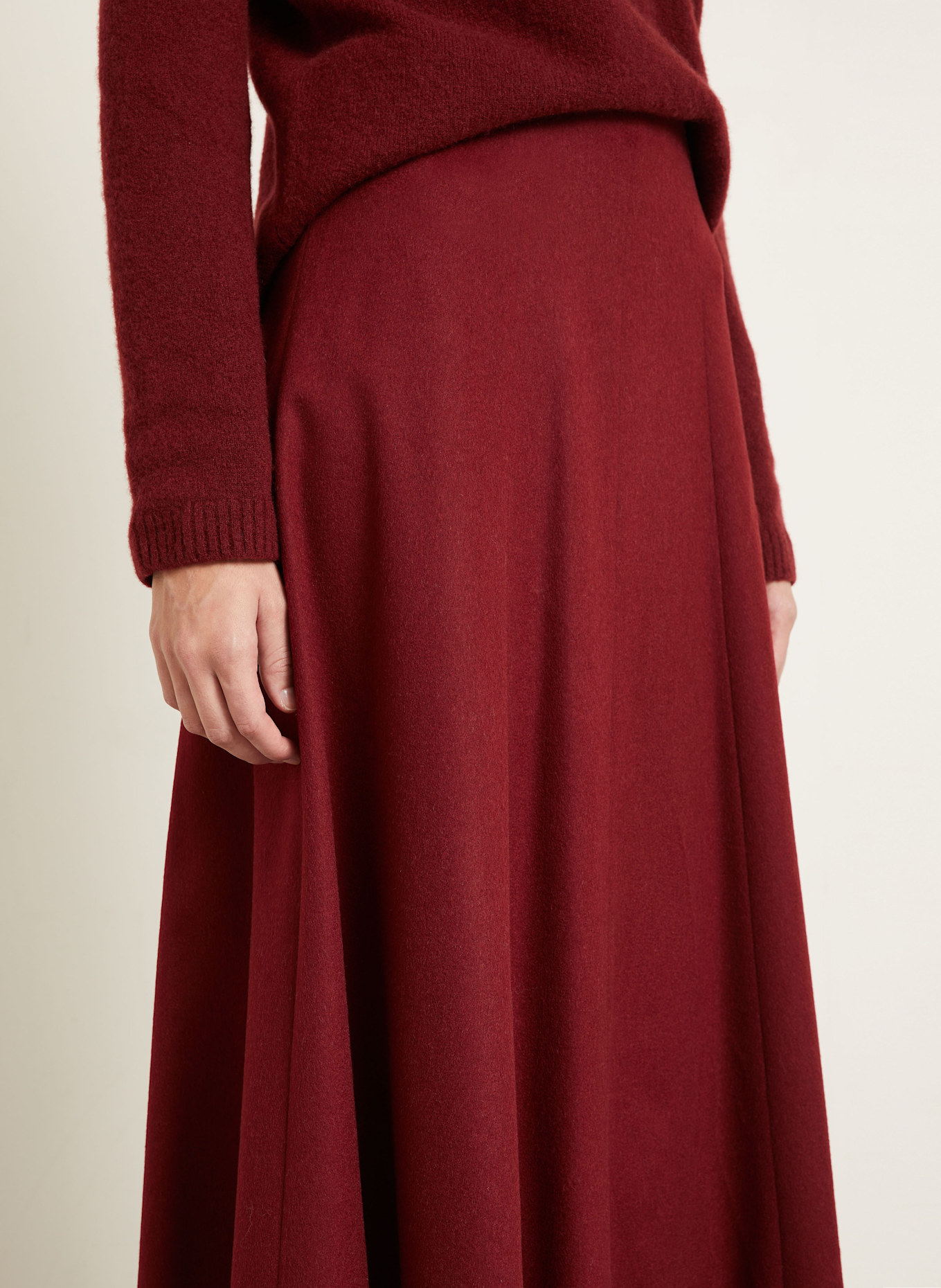 Max Mara Strickrock GENEVE aus Kamelhaar: DUNKELROT
