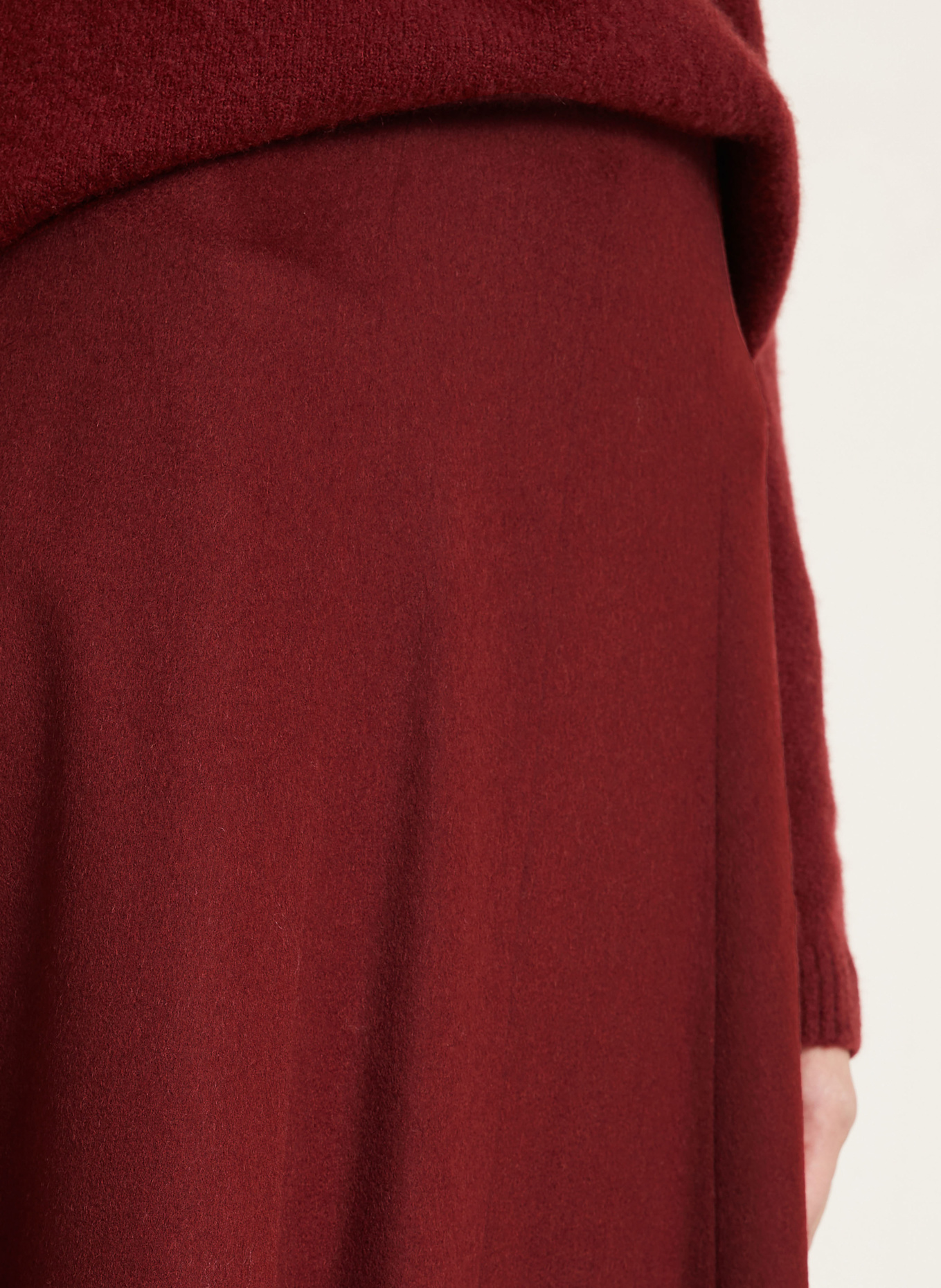 Max Mara Strickrock GENEVE aus Kamelhaar: DUNKELROT