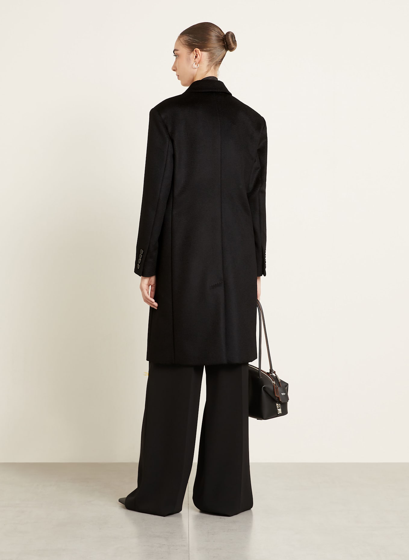 Max Mara Kamelhaar-Mantel COSA: SCHWARZ