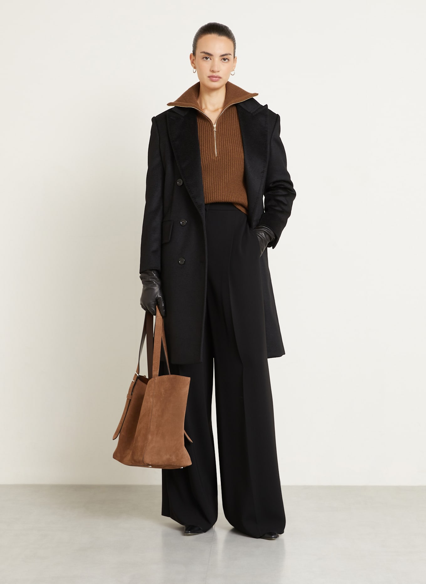 Max Mara Troyer NADAR mit Cashmere: COGNAC