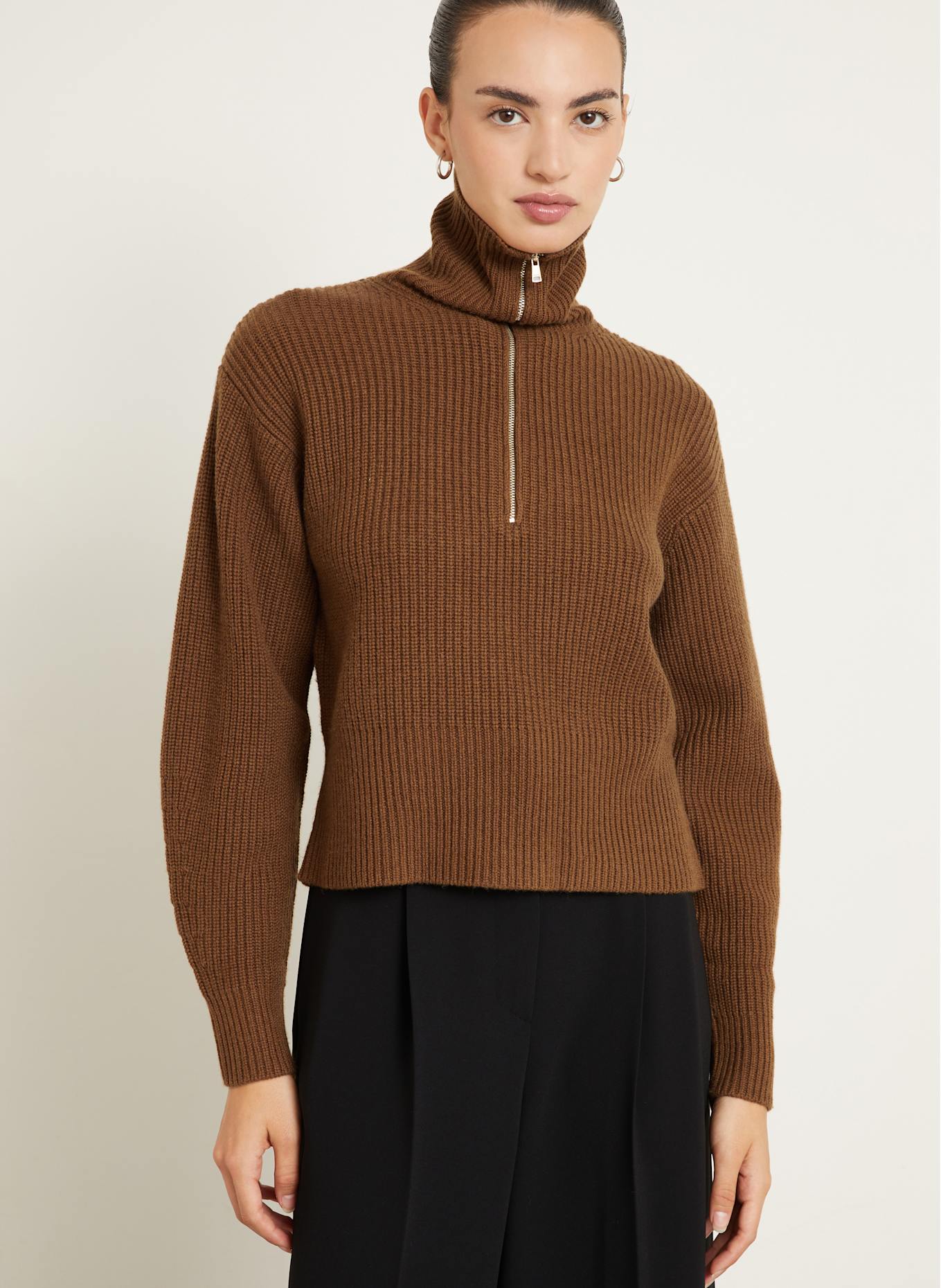 Max Mara Troyer NADAR mit Cashmere: COGNAC