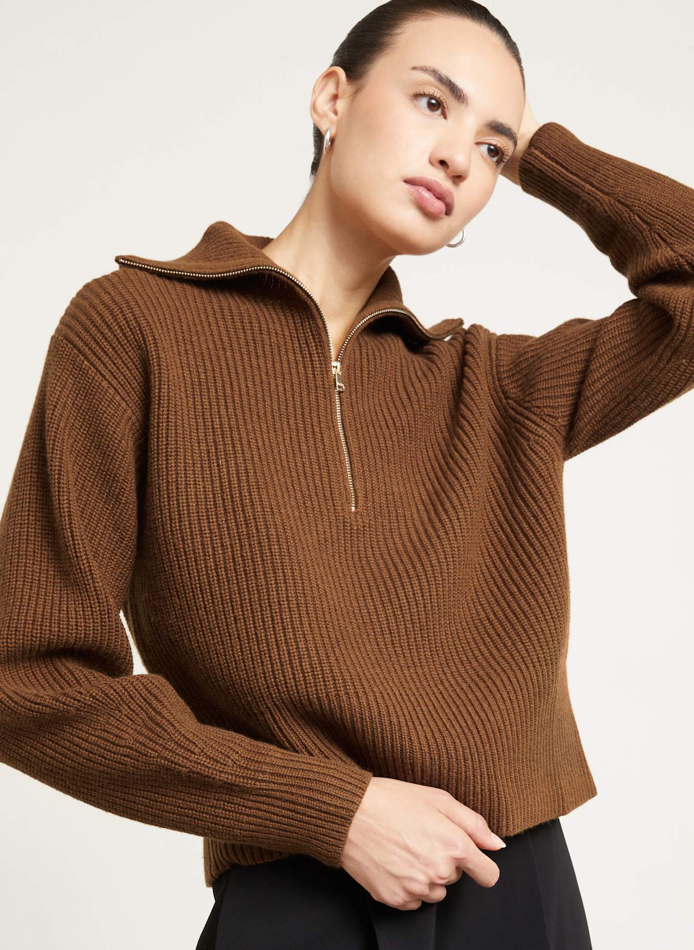 Max Mara Troyer NADAR mit Cashmere: COGNAC