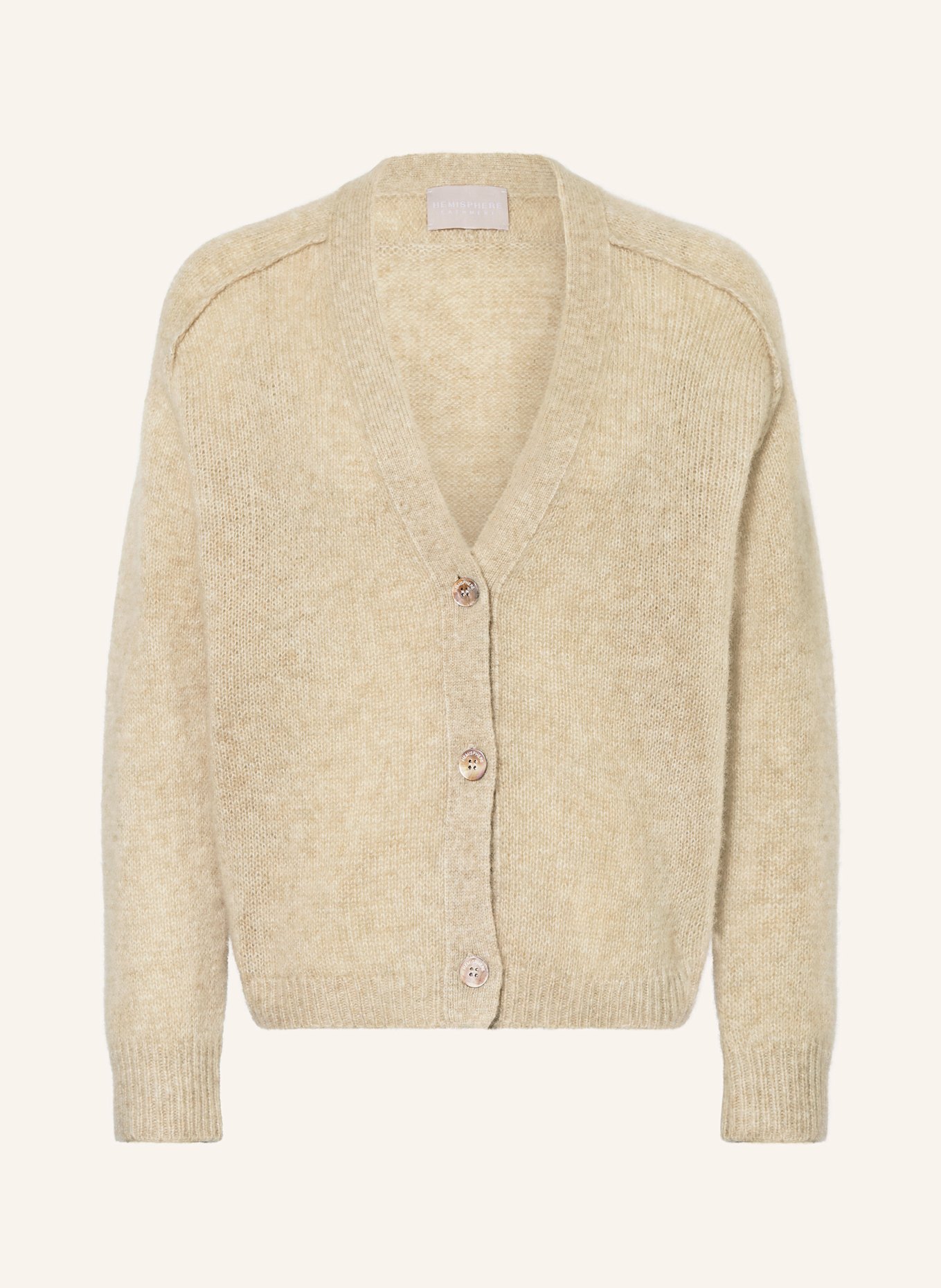 HEMISPHERE Strickjacke aus Cashmere: CREME