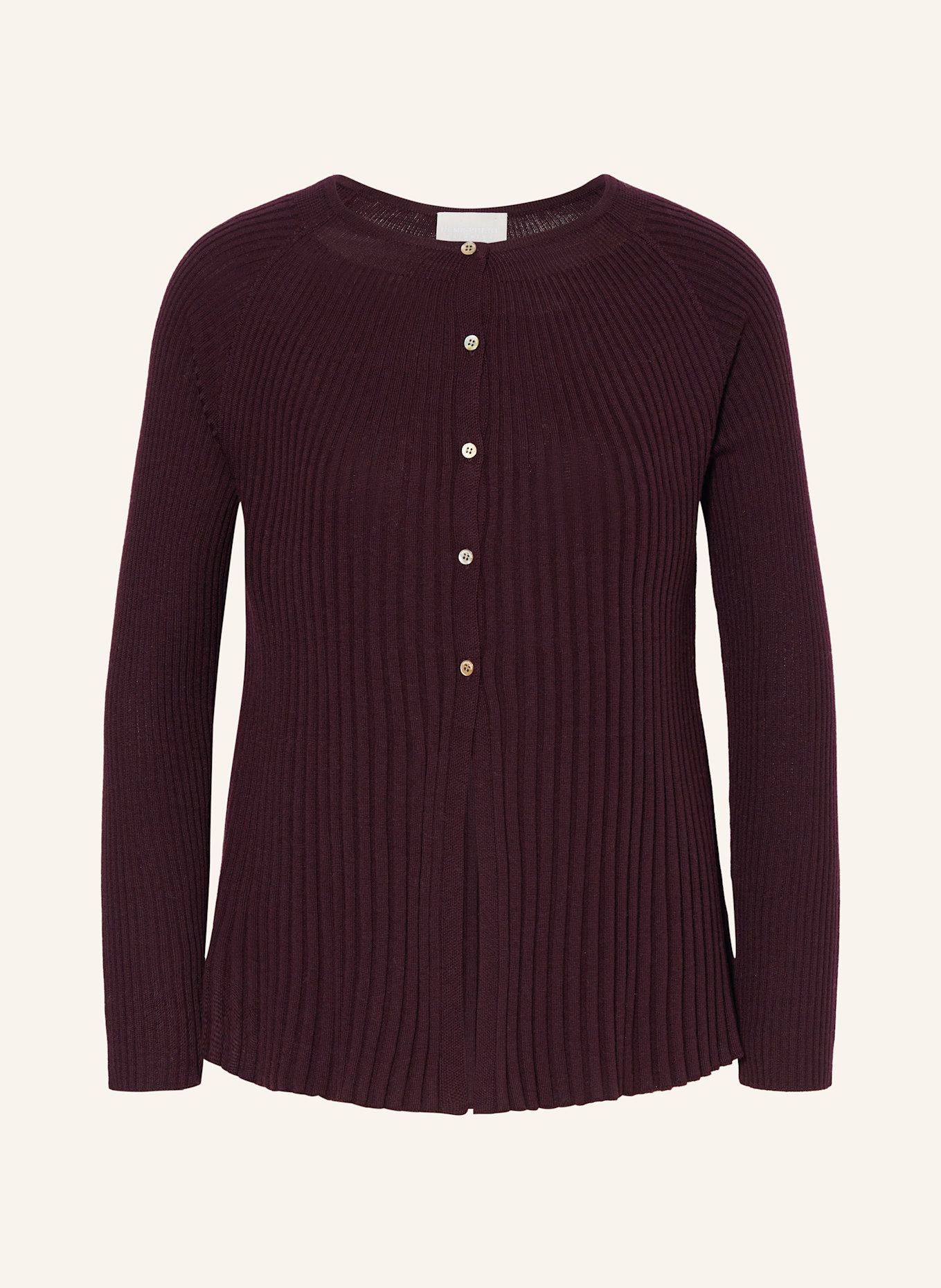 HEMISPHERE Cardigan: DARK RED