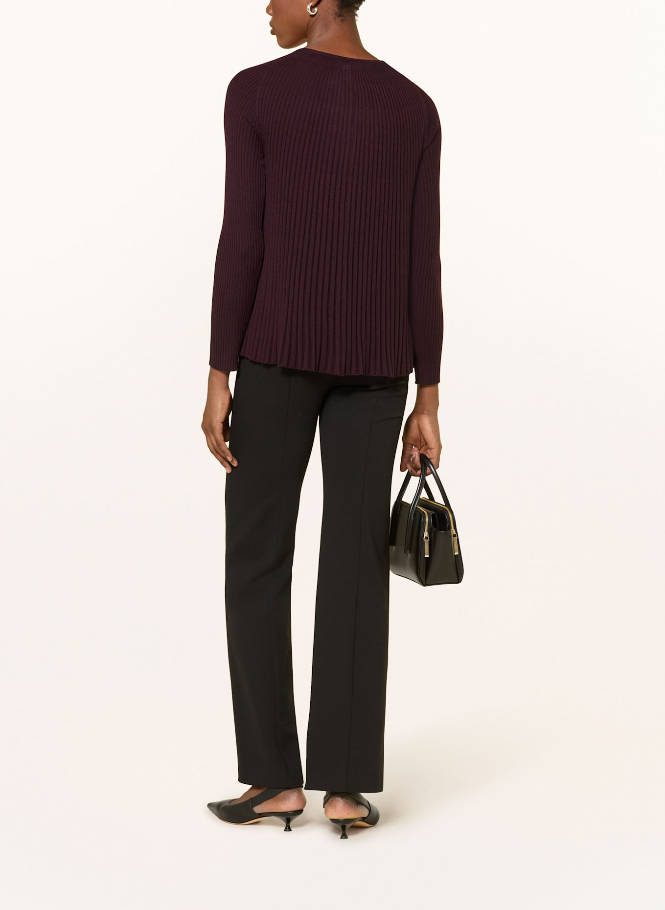 HEMISPHERE Cardigan: DARK RED