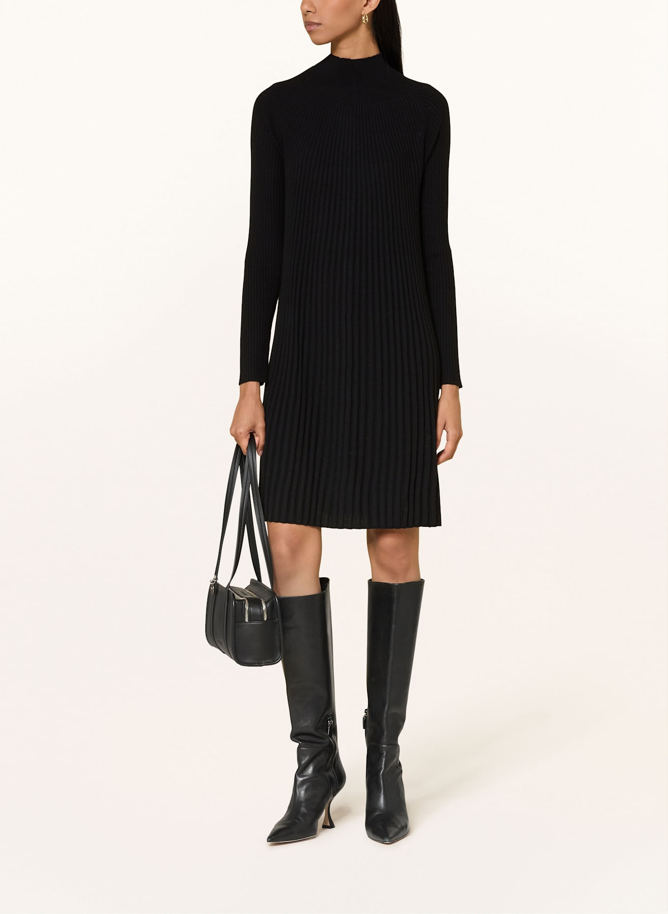 HEMISPHERE Strickkleid: SCHWARZ