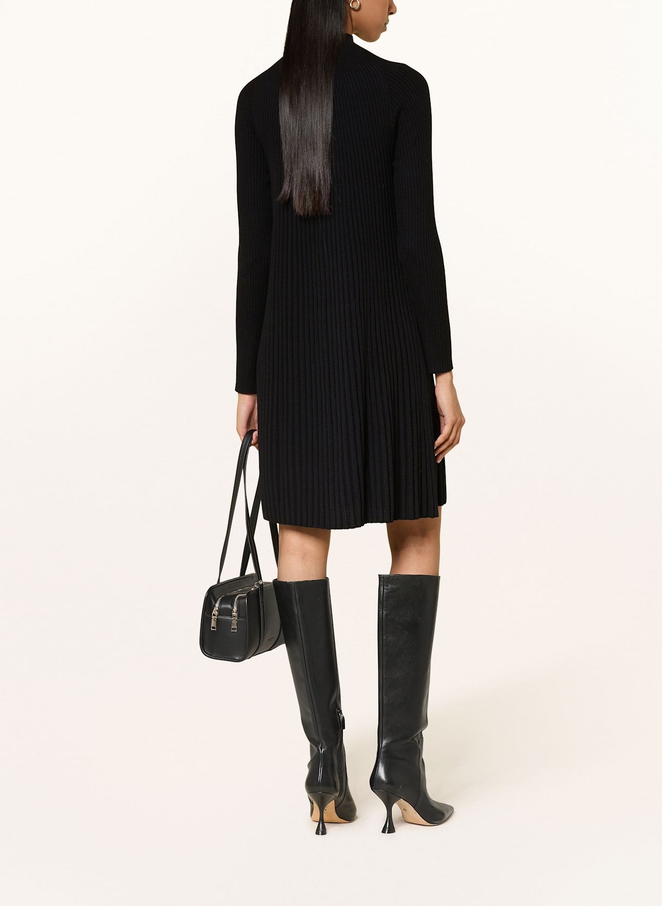 HEMISPHERE Strickkleid: SCHWARZ