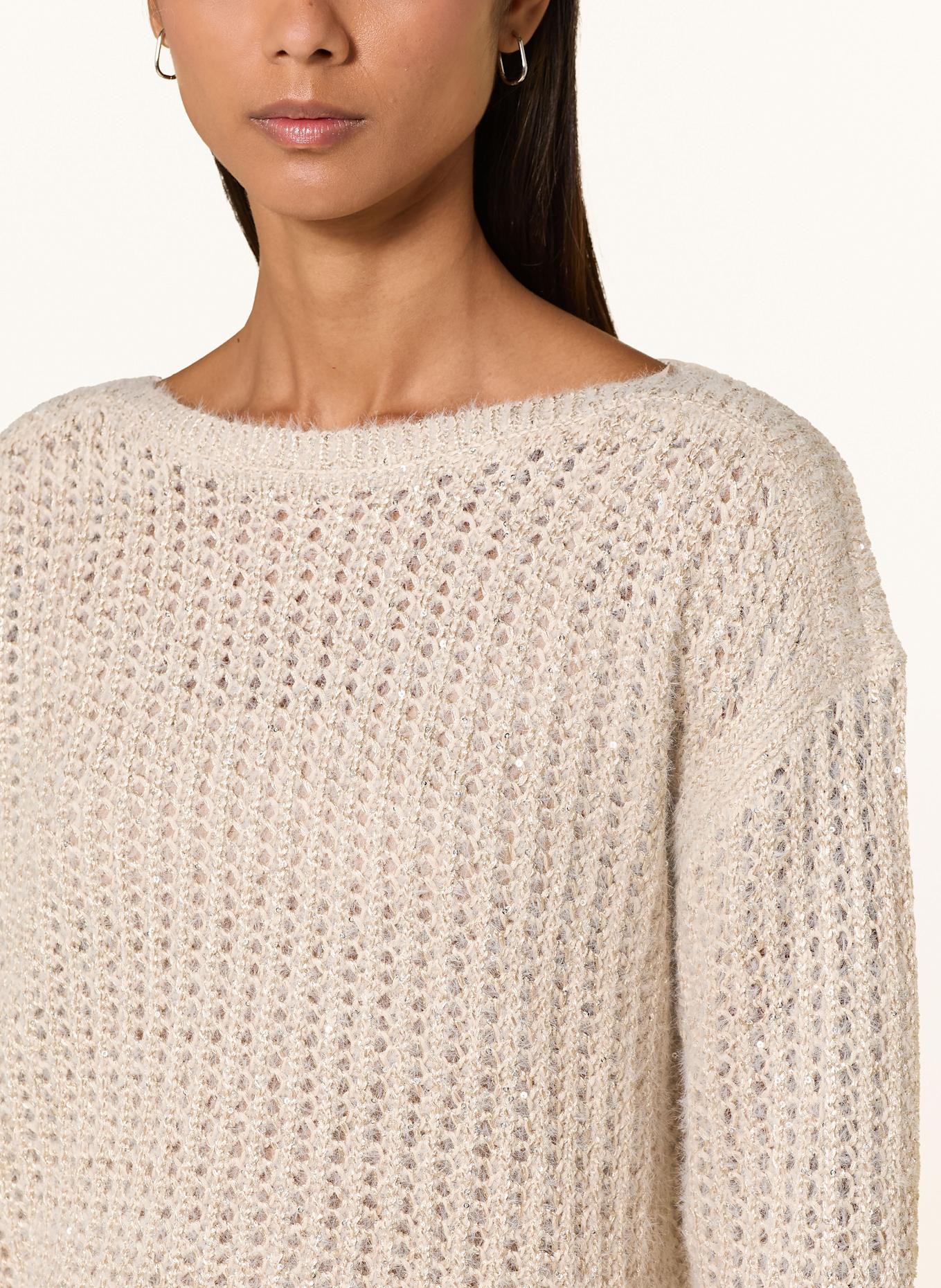 Betty Barclay Pullover mit Pailletten: BEIGE