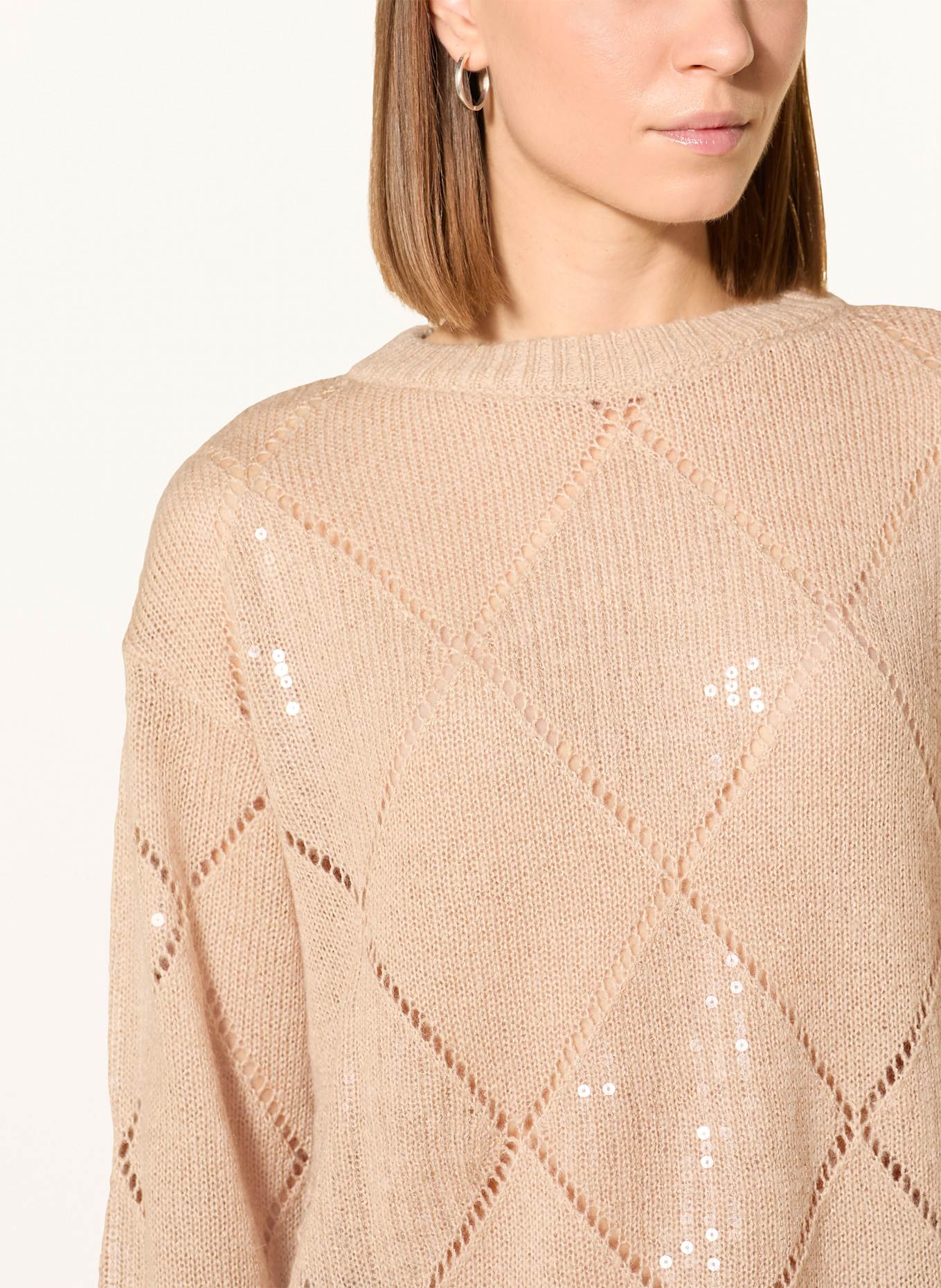 Betty Barclay Pullover mit Pailletten: BEIGE
