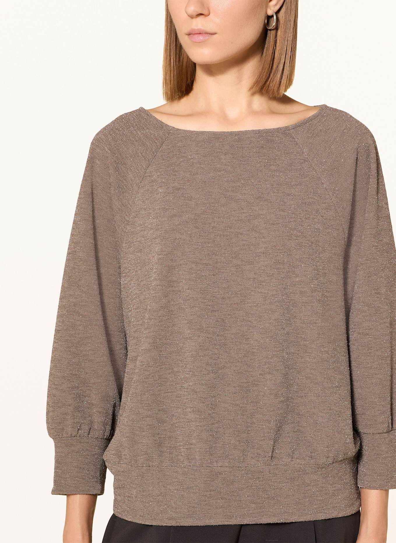 Betty Barclay Pullover mit 3/4-Arm und Glitzergarn: DUNKELBRAUN