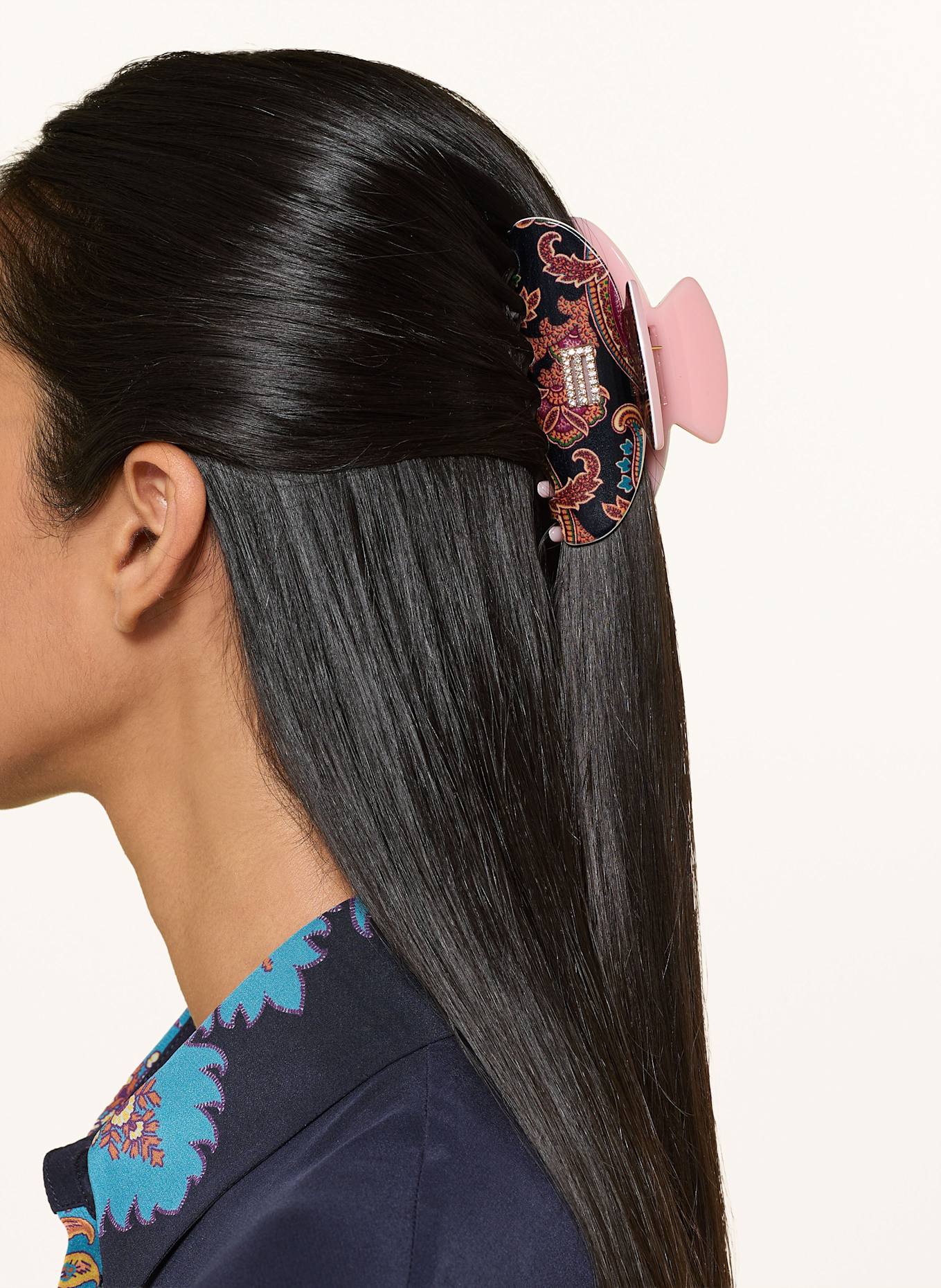 ETRO Haarspange: SCHWARZ / FUCHSIA / LACHS