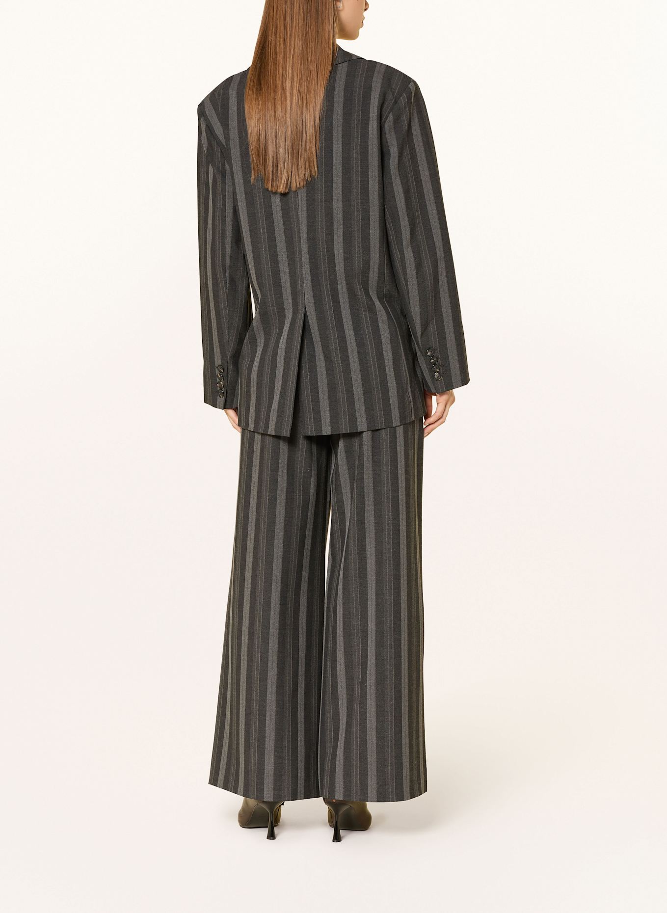 MOS MOSH Marlenehose MMEVINE SCARLA: GRAU / DUNKELGRAU / TAUPE