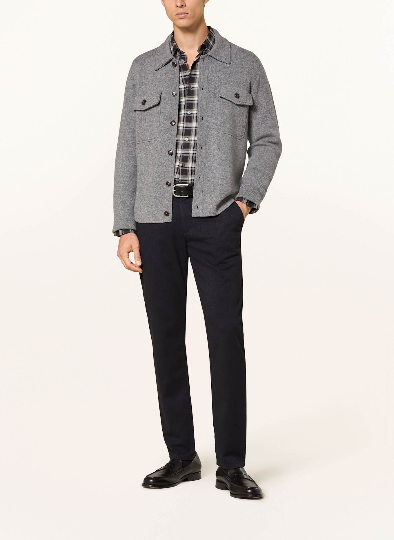 ALBERTO Chino LOU-NEW WOOL LOOK Regular Fit: DUNKELBLAU