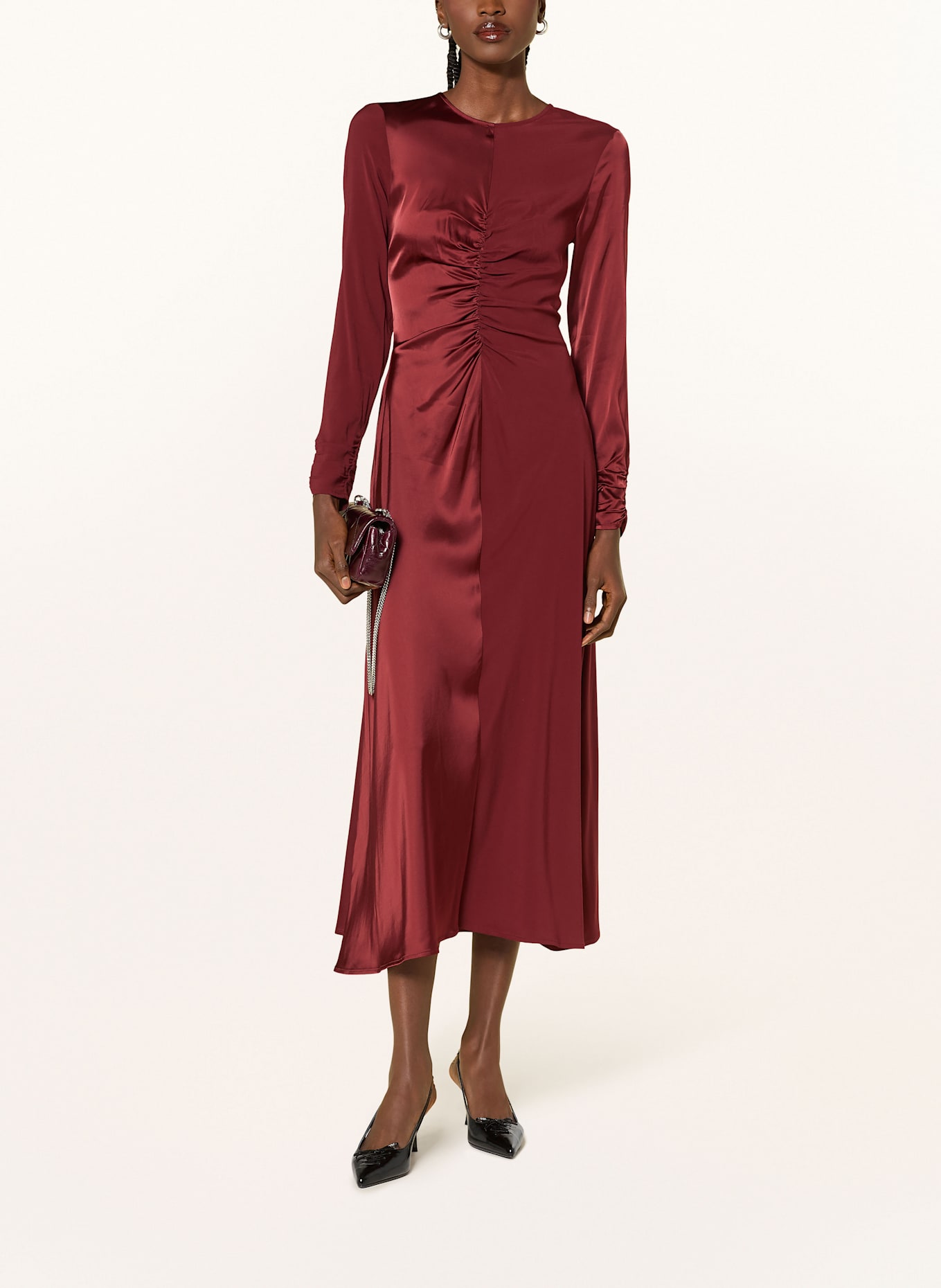 InWear Satinkleid ARWENIW: DUNKELROT