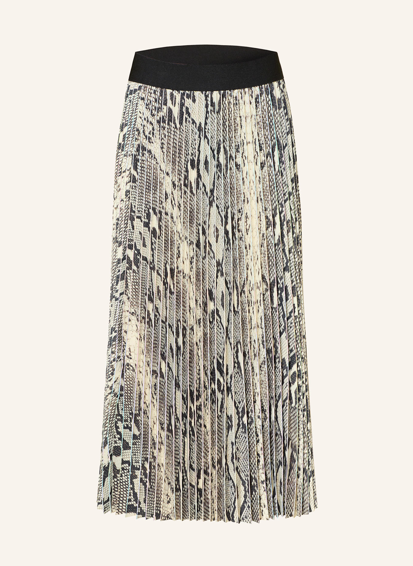 ESSENTIEL ANTWERP Faltenrock INDIRA: DUNKELBRAUN / WEISS