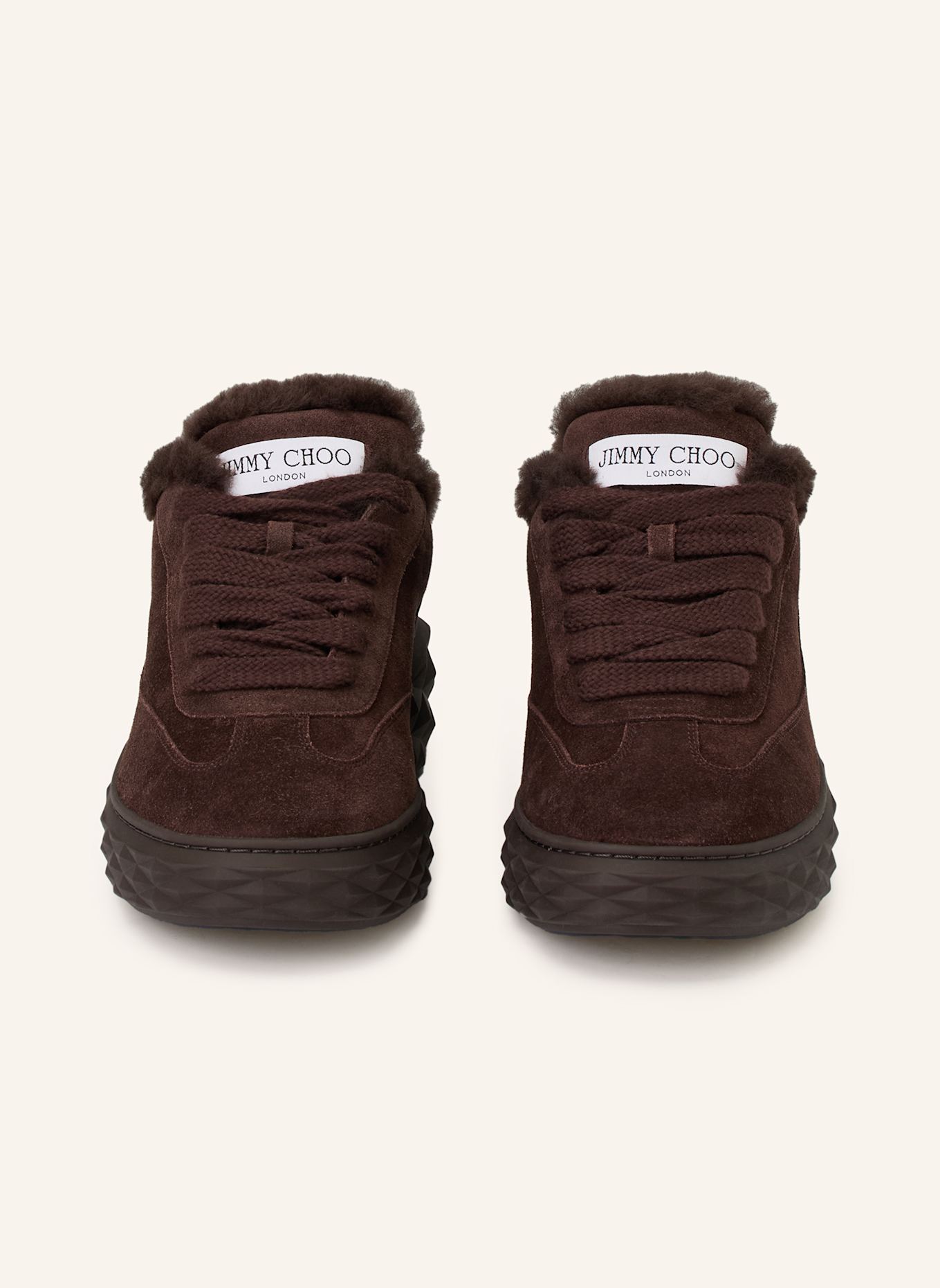 JIMMY CHOO Sneaker DIAMOND MAXI RETRO: DUNKELBRAUN