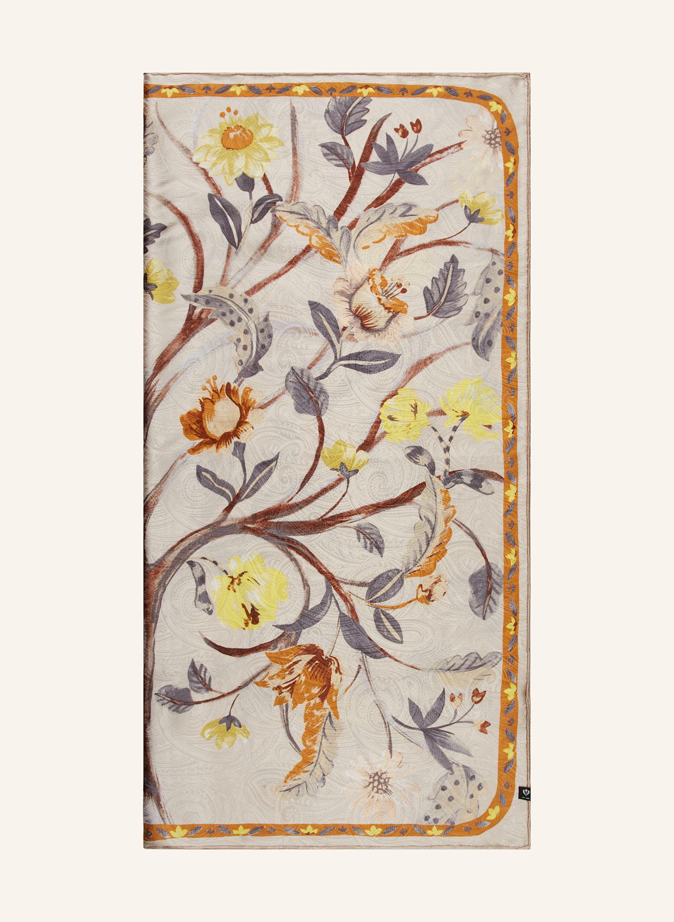 FRAAS Seidentuch: ECRU / GRAU / HELLBRAUN