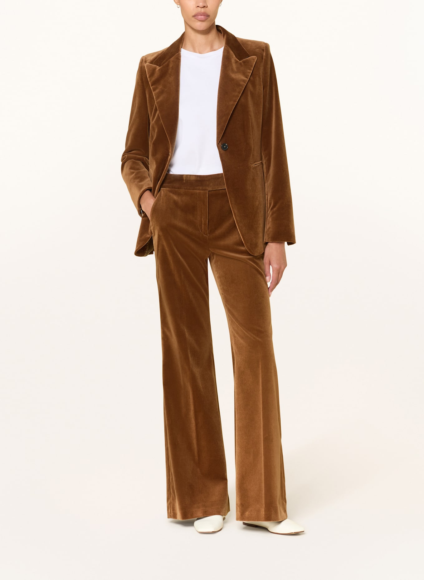 windsor. Marlenehose aus Samt: BRAUN