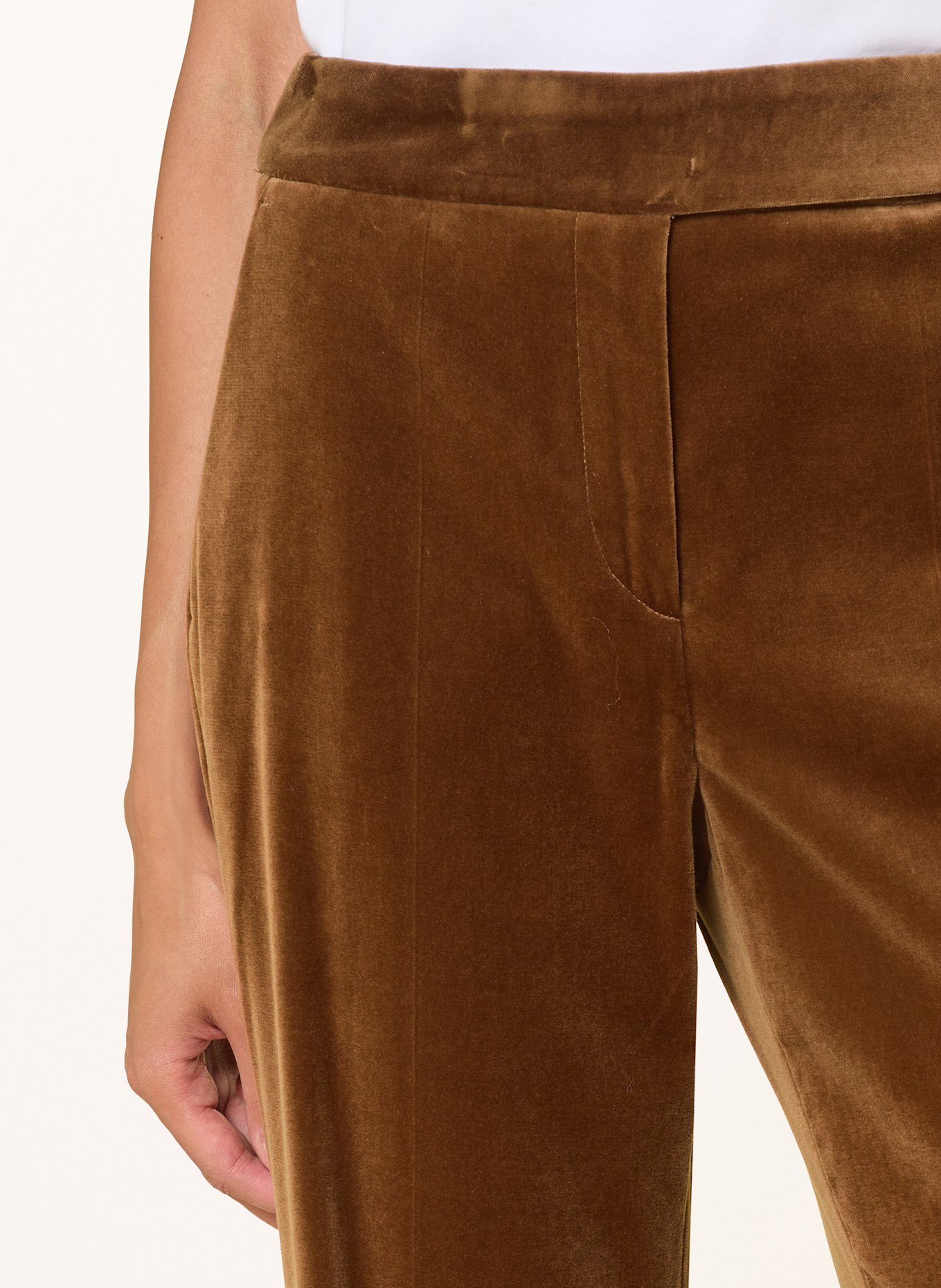 windsor. Marlenehose aus Samt: BRAUN