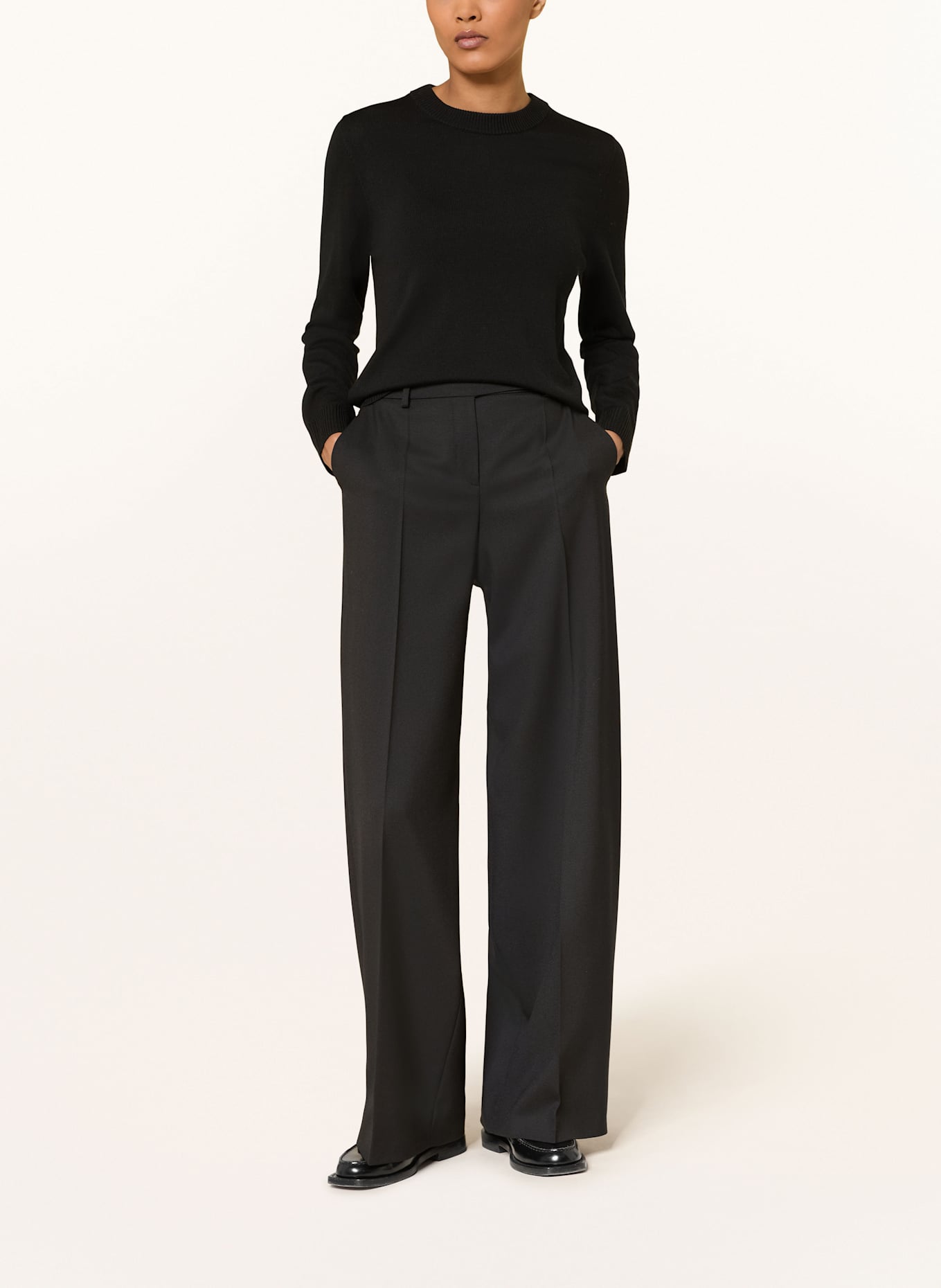 windsor. Pullover aus Merinowolle: SCHWARZ