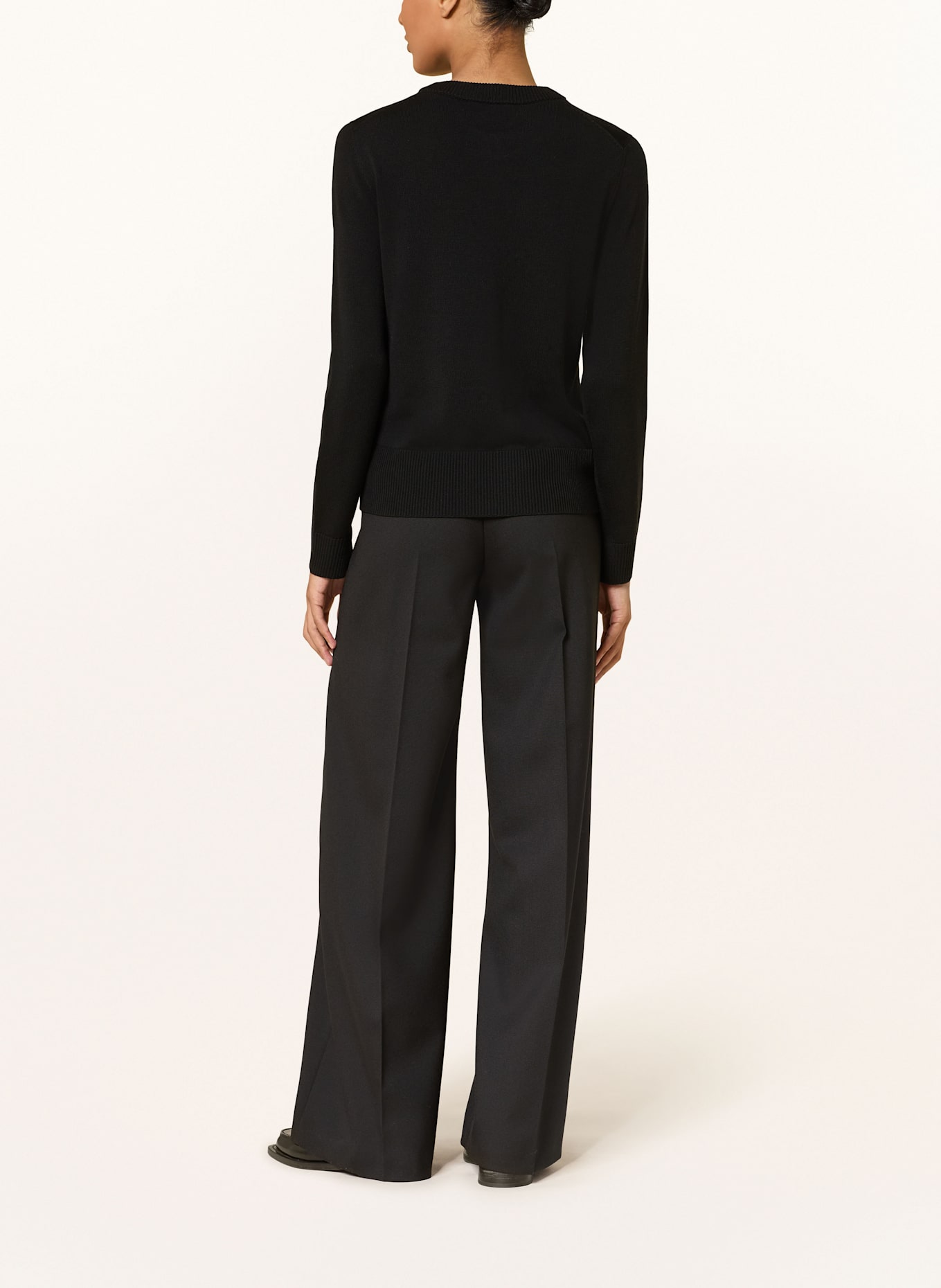 windsor. Pullover aus Merinowolle: SCHWARZ