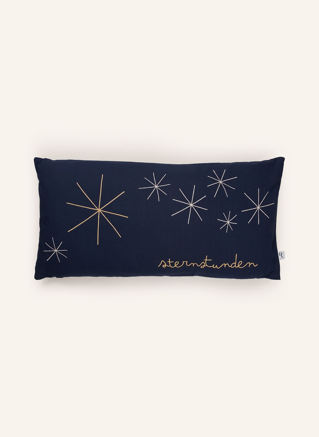 RÄDER Dekokissen STERNSTUNDEN: DUNKELBLAU / GOLD