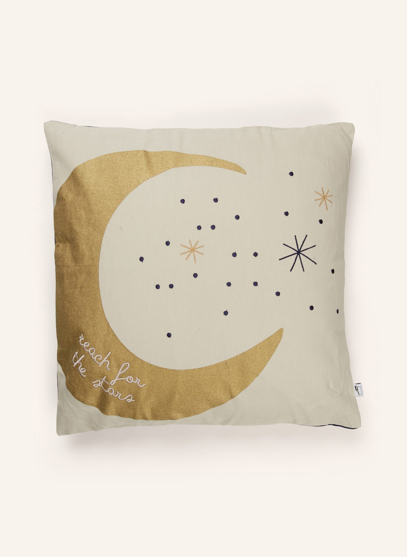 RÄDER Dekokissen REACH FOR THE STARS: GOLD / WEISS / SCHWARZ