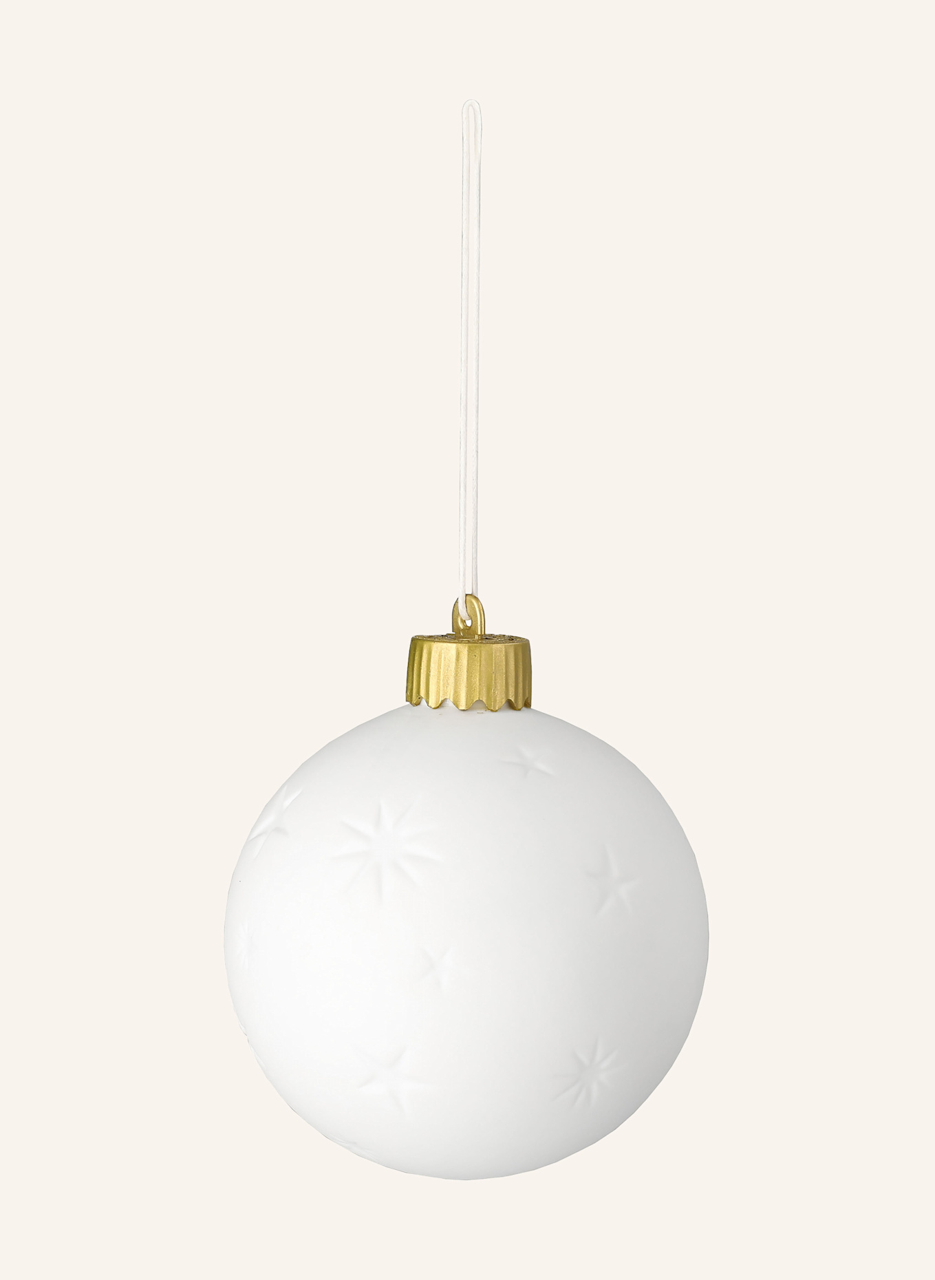 RÄDER Weihnachtskugel KRIPPE: WEISS / GOLD