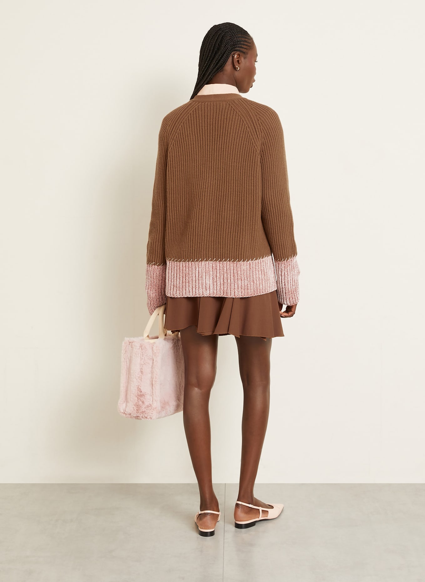 MARNI Plisowana spódnica: BRĄZOWY