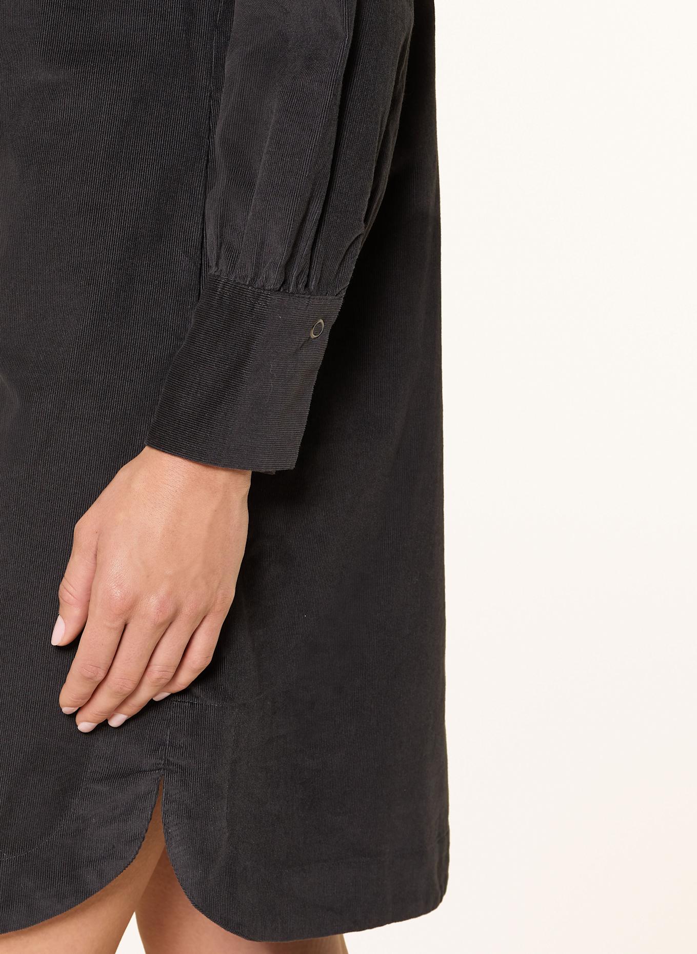 comma casual identity Hemdblusenkleid aus Cord: DUNKELGRAU