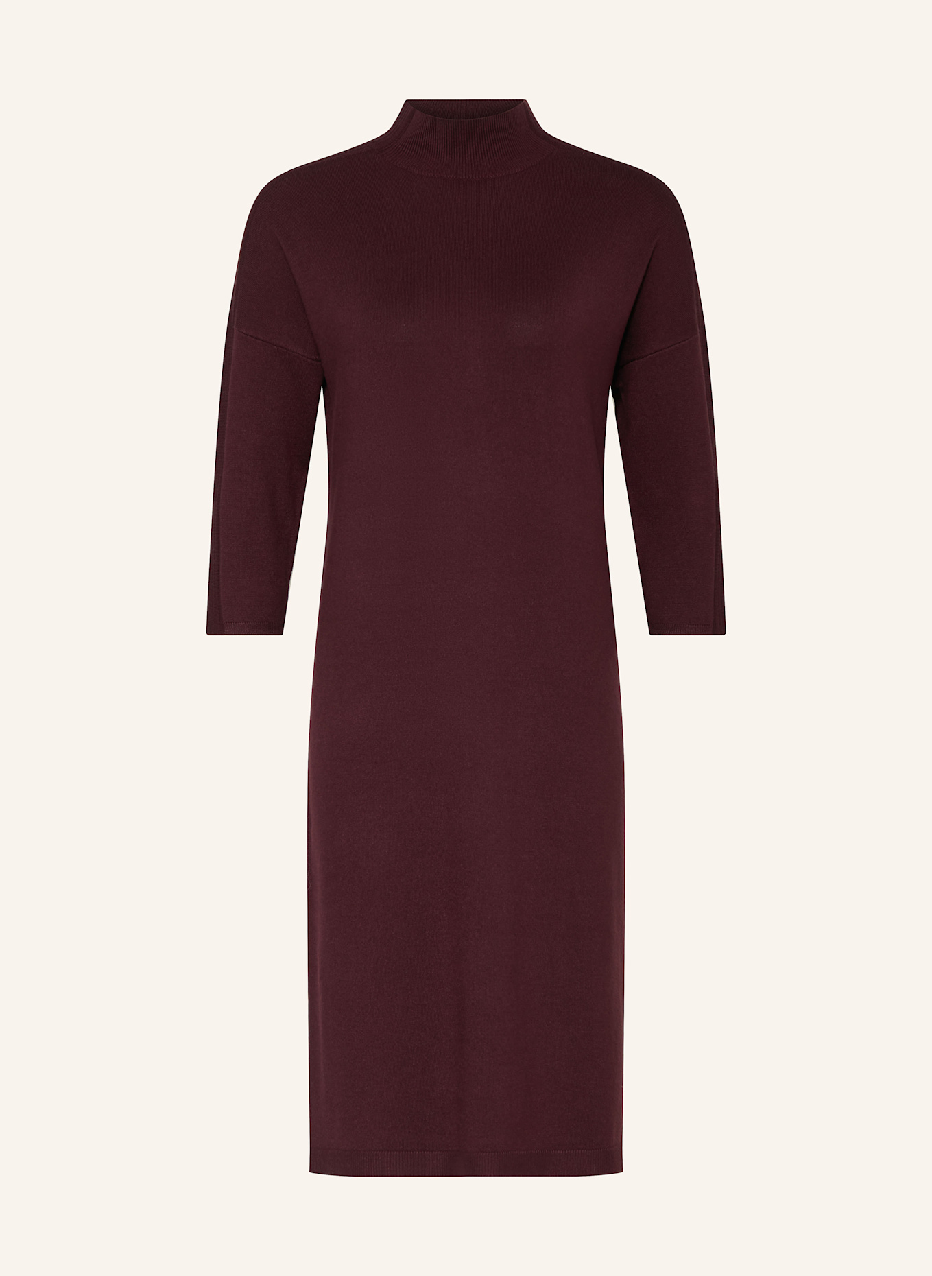 comma Strickkleid mit 3/4-Arm: DUNKELROT