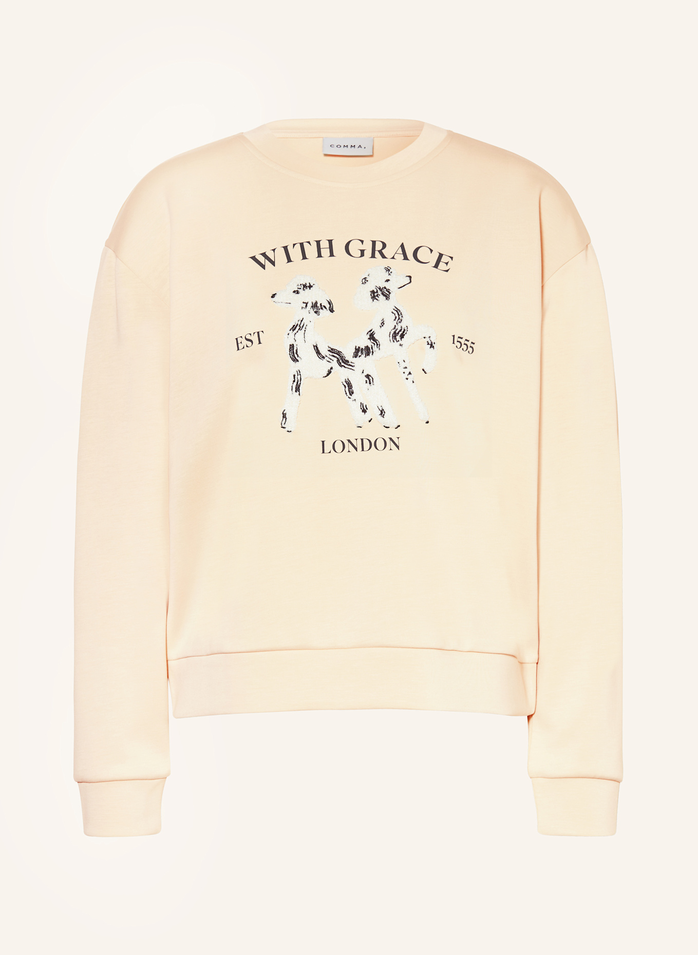 comma Sweatshirt: HELLBRAUN