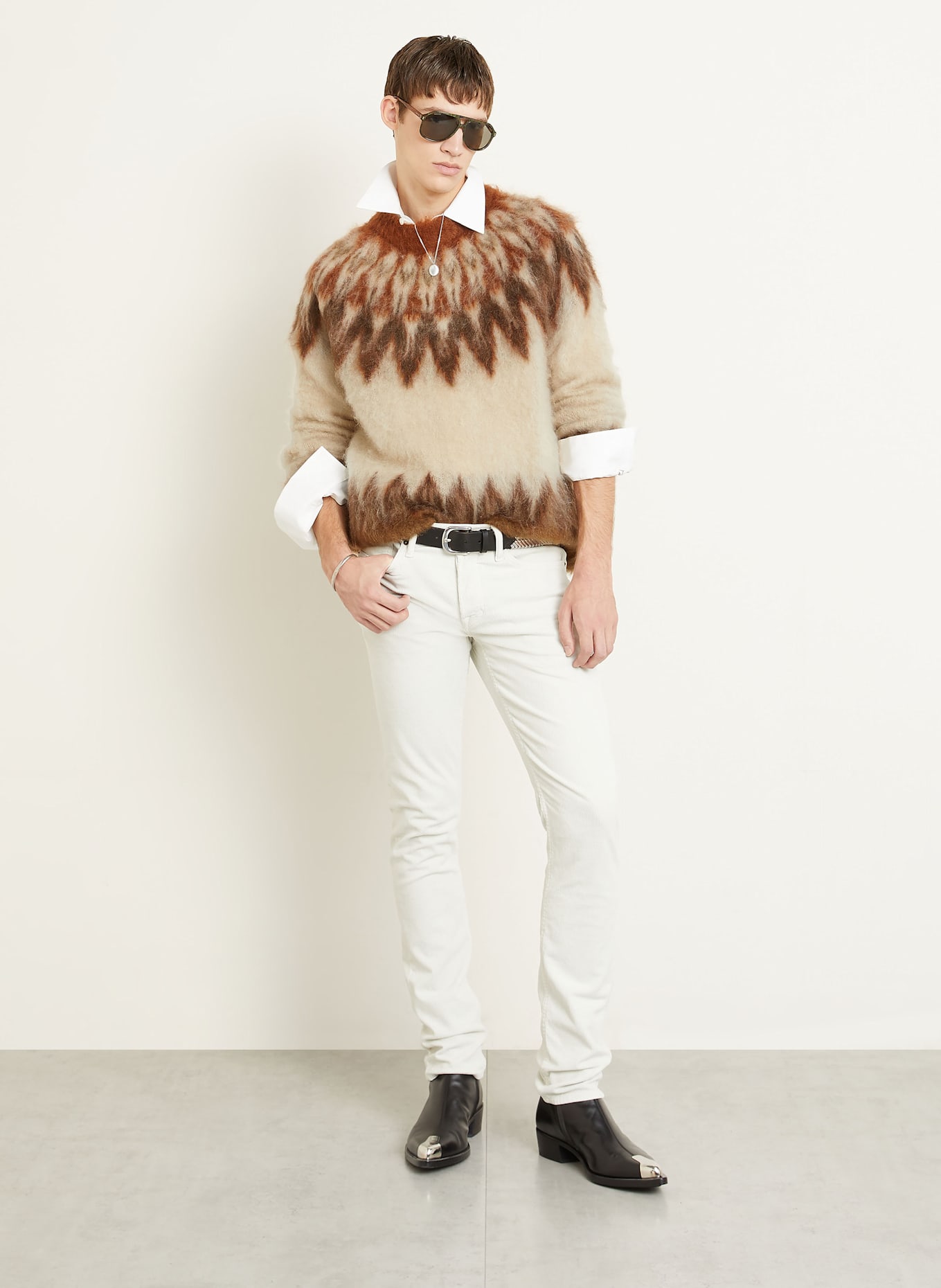 ISABEL MARANT Pullover NICOLAS mit Mohair: BRAUN / BEIGE