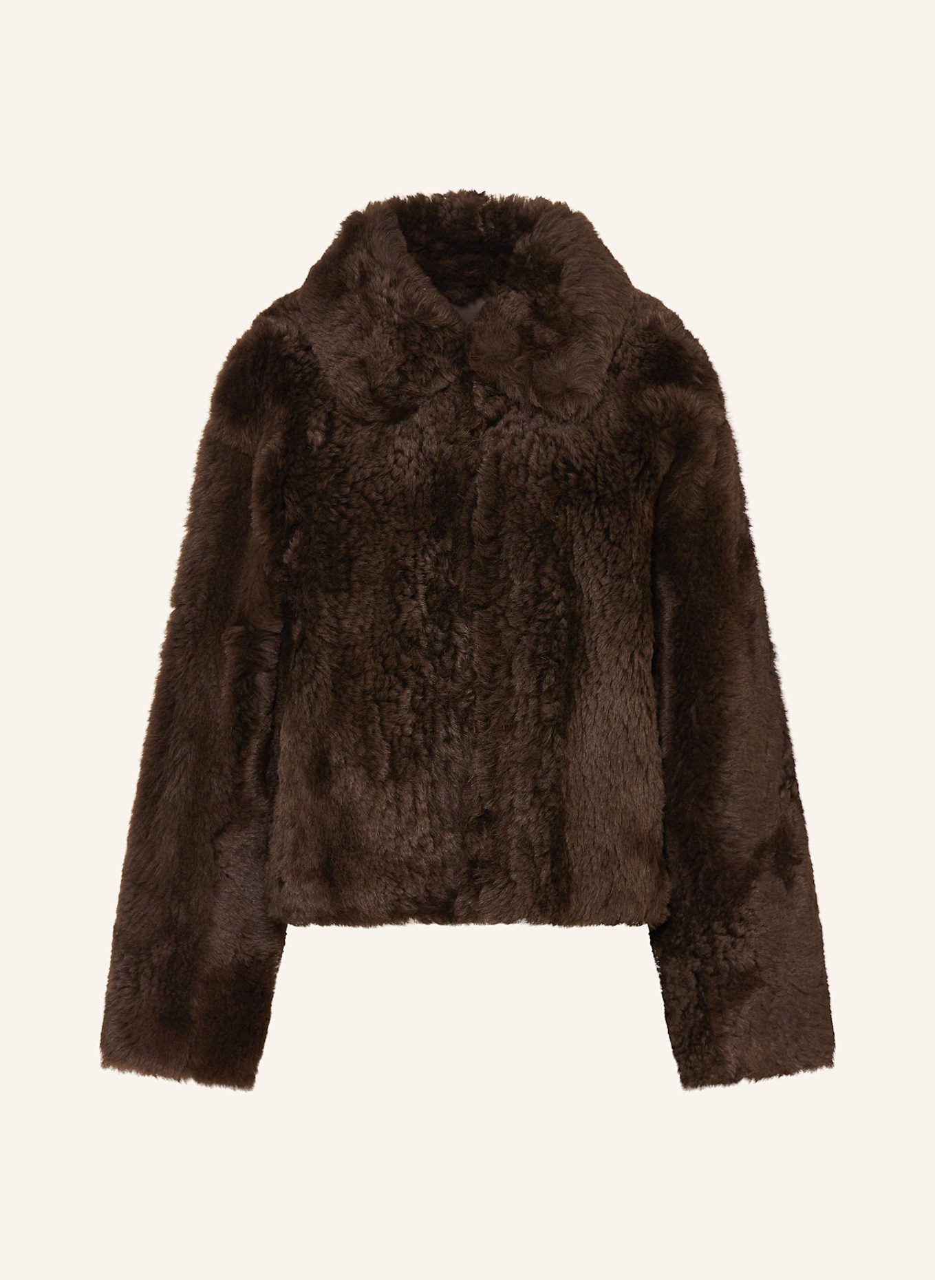 STAND STUDIO Lederjacke KENZIA: DUNKELBRAUN