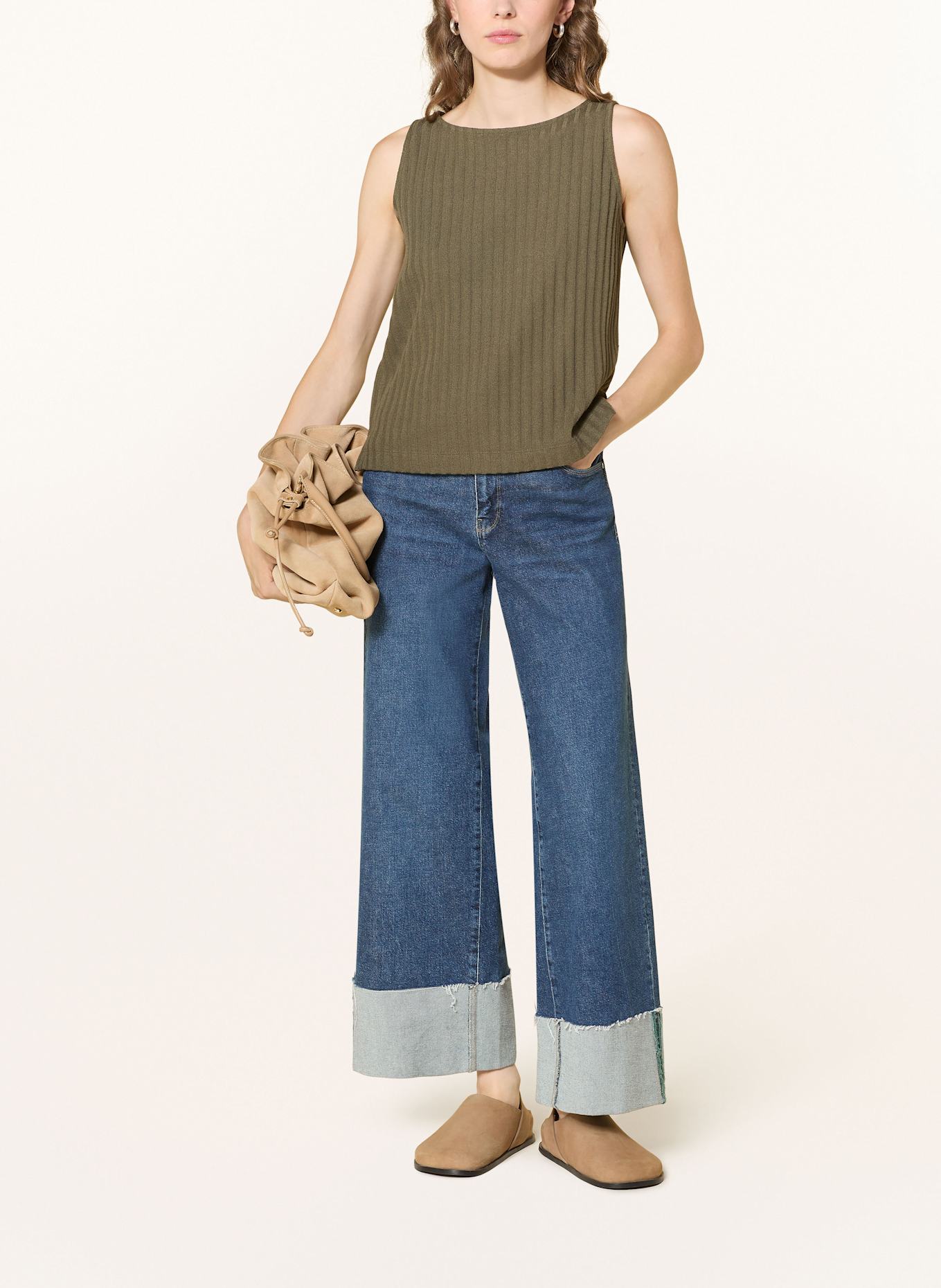 OPUS Knit top IPOMA: OLIVE