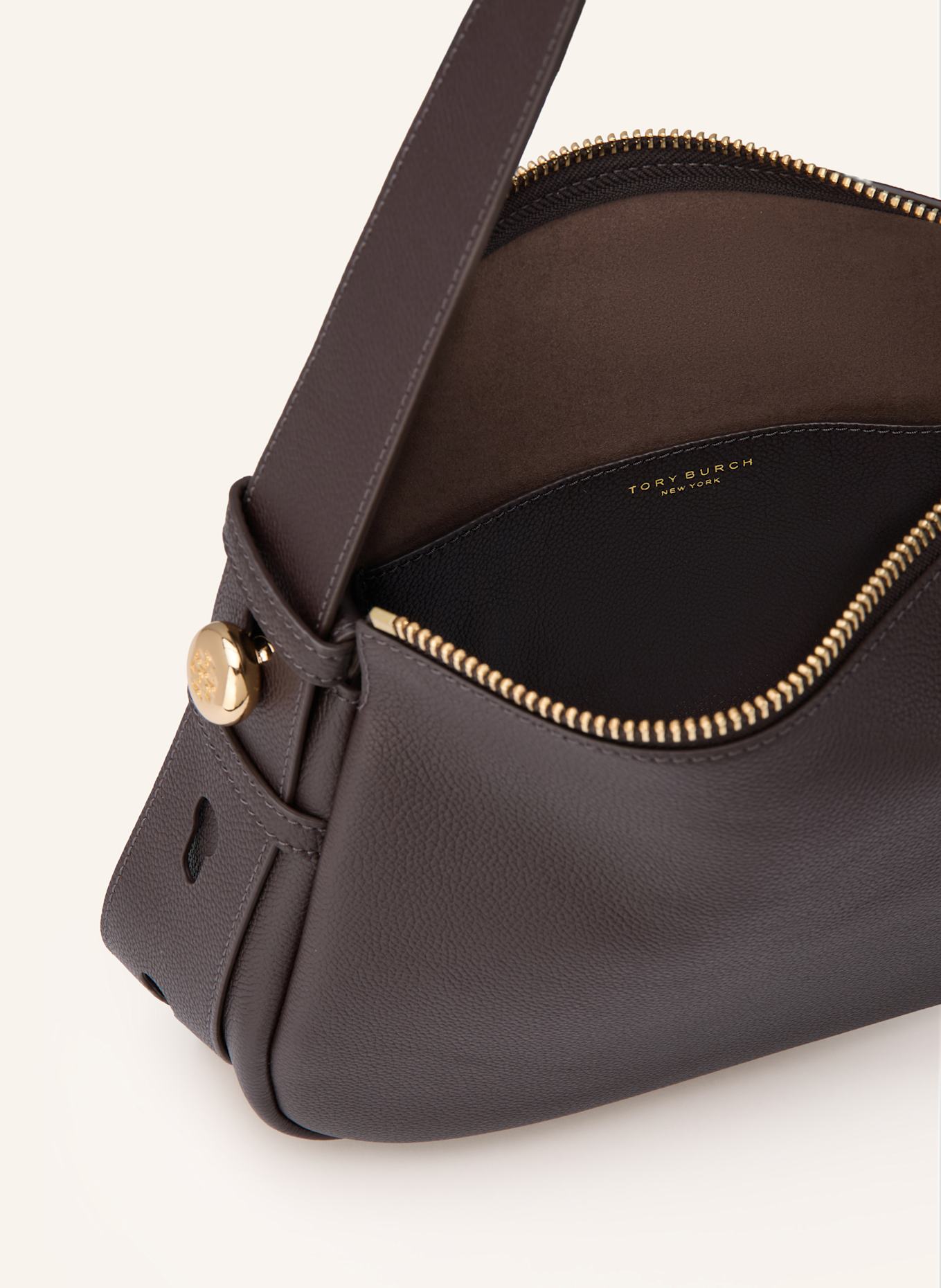 TORY BURCH Torebka ROMY: CIEMNOBRĄZOWY