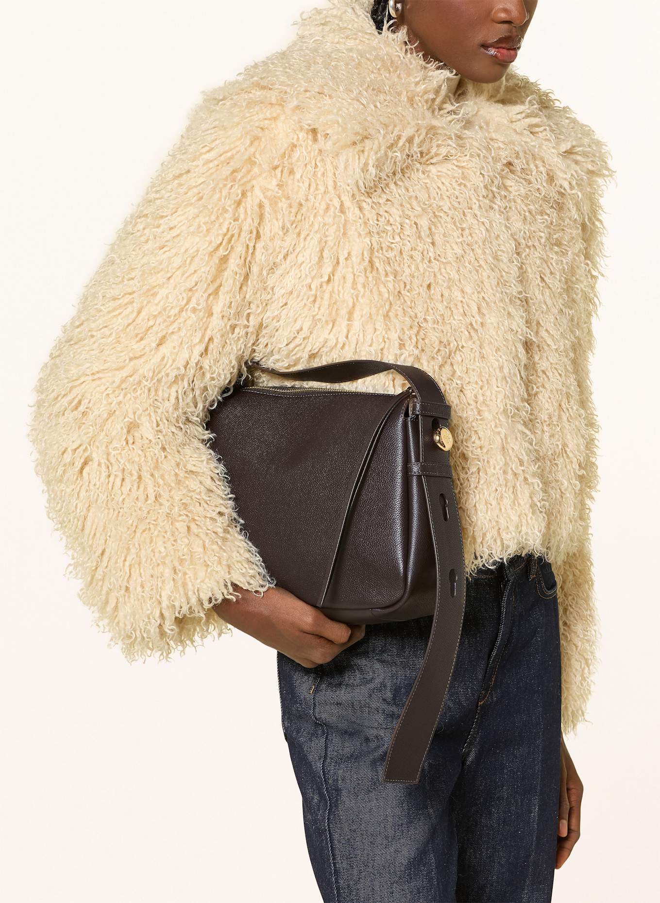 TORY BURCH Torebka ROMY: CIEMNOBRĄZOWY