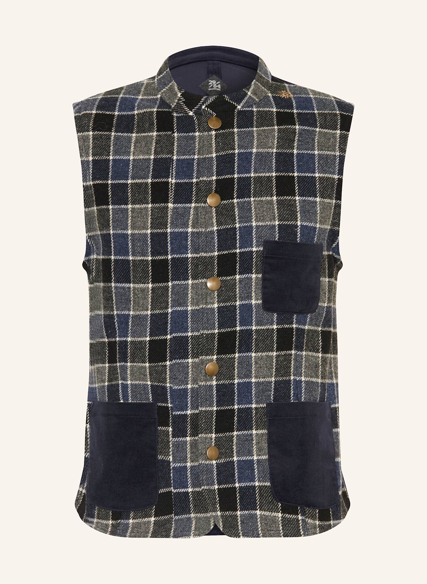 Grasegger Trachtenweste KAISERBLICK: BLAU / GRAU / SCHWARZ