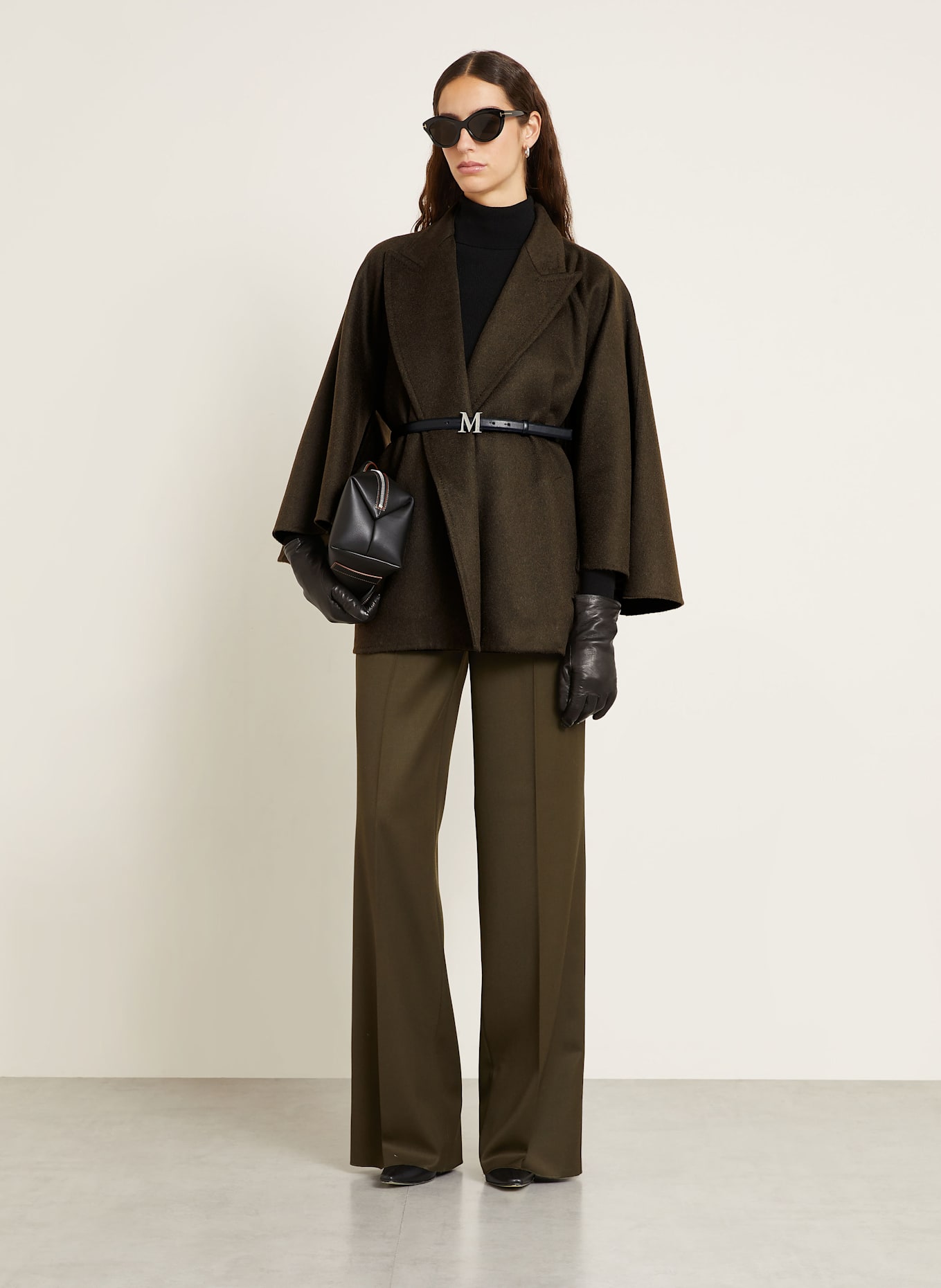 Max Mara Kamelhaar-Jacke VERNA mit 3/4-Arm: KHAKI