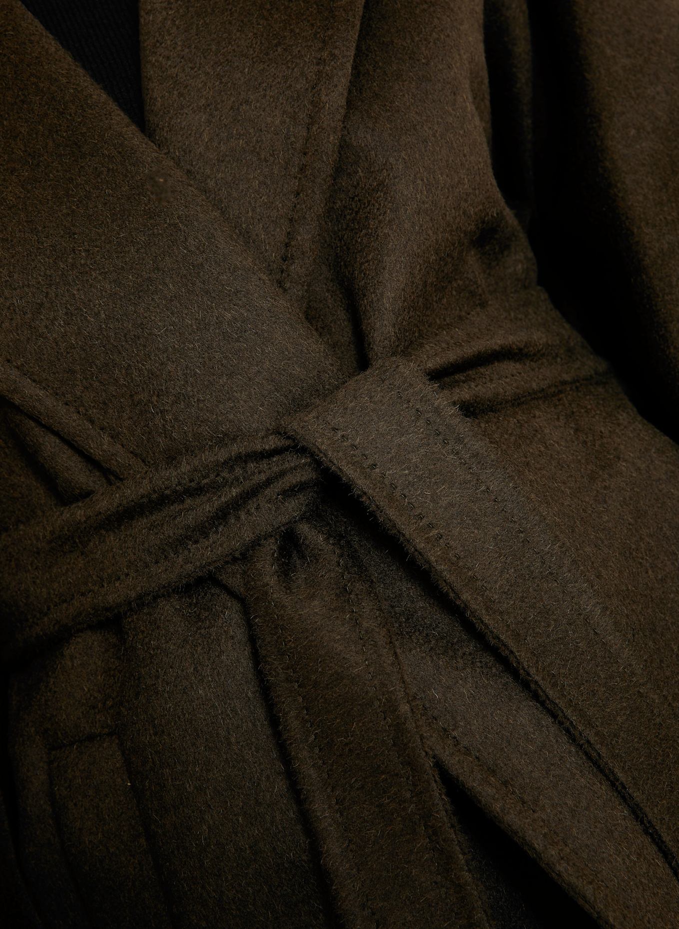 Max Mara Kamelhaar-Jacke VERNA mit 3/4-Arm: KHAKI