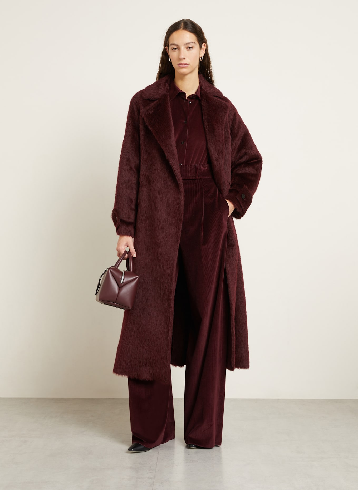 Max Mara Marlenehose BOSSO aus Cord: DUNKELROT