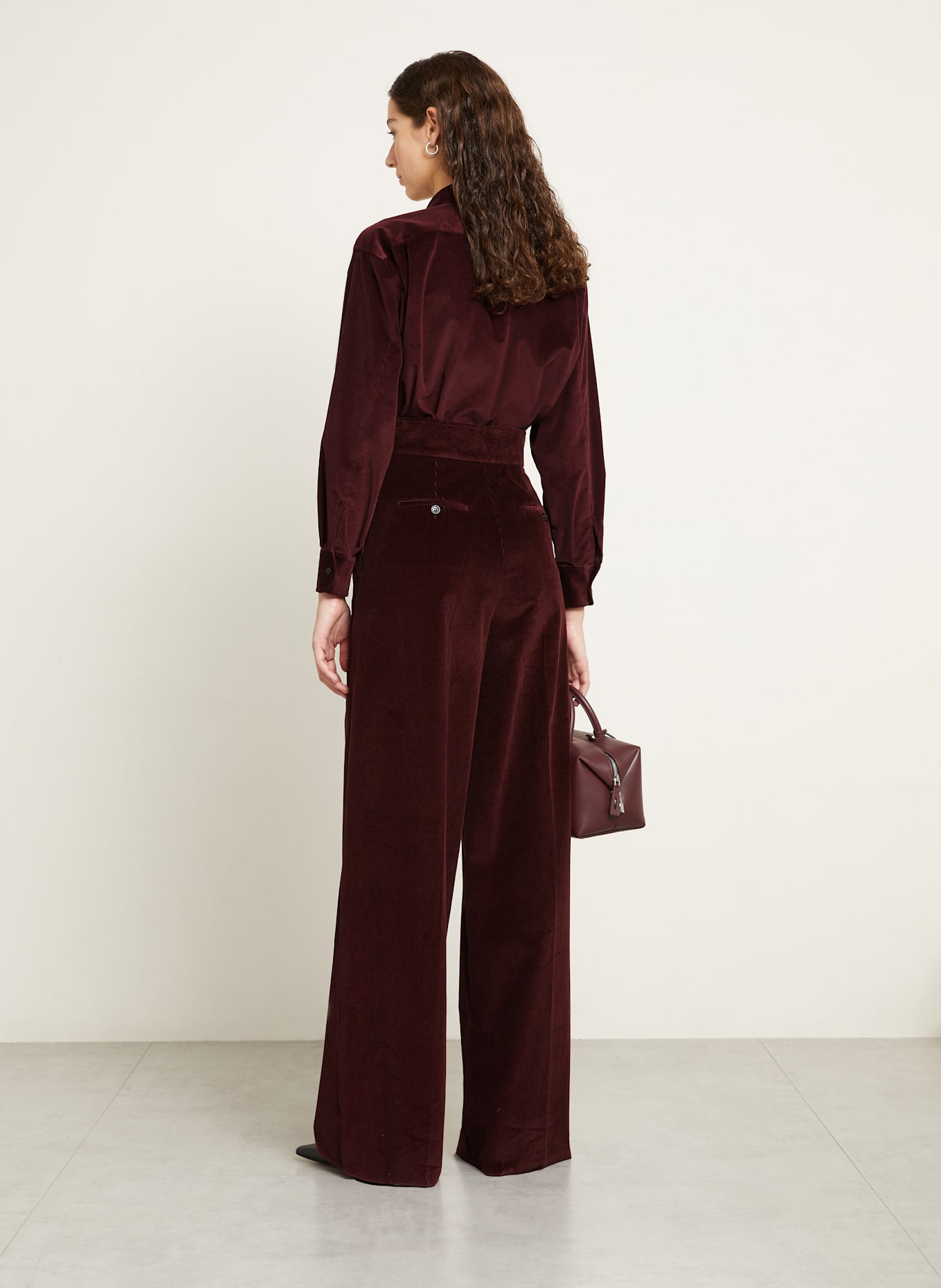 Max Mara Marlenehose BOSSO aus Cord: DUNKELROT