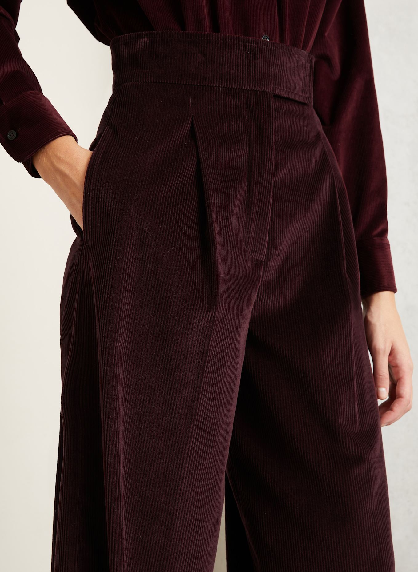 Max Mara Marlenehose BOSSO aus Cord: DUNKELROT