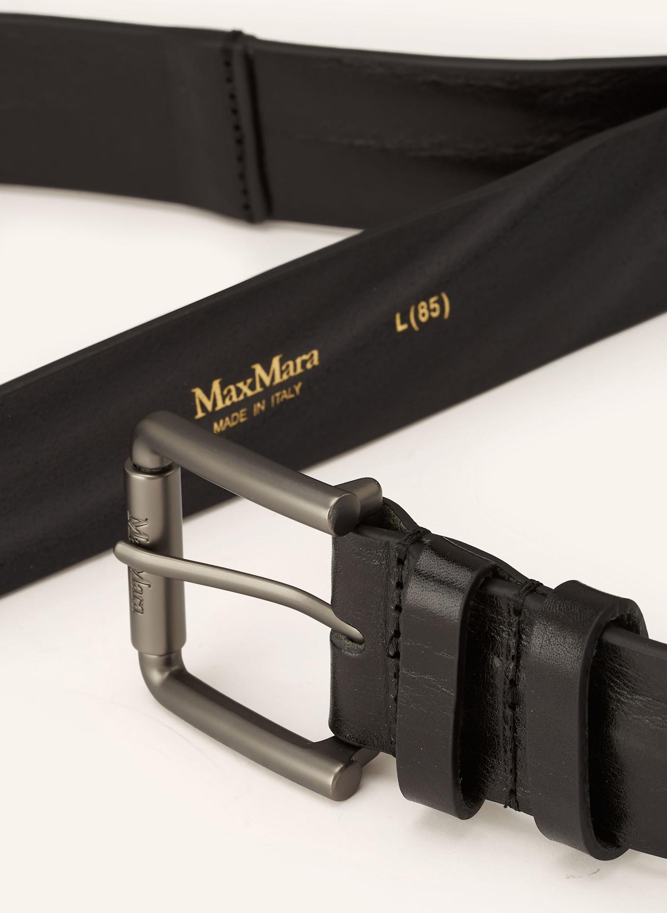 Max Mara Leather belt BUCKLE40XLONG: BLACK