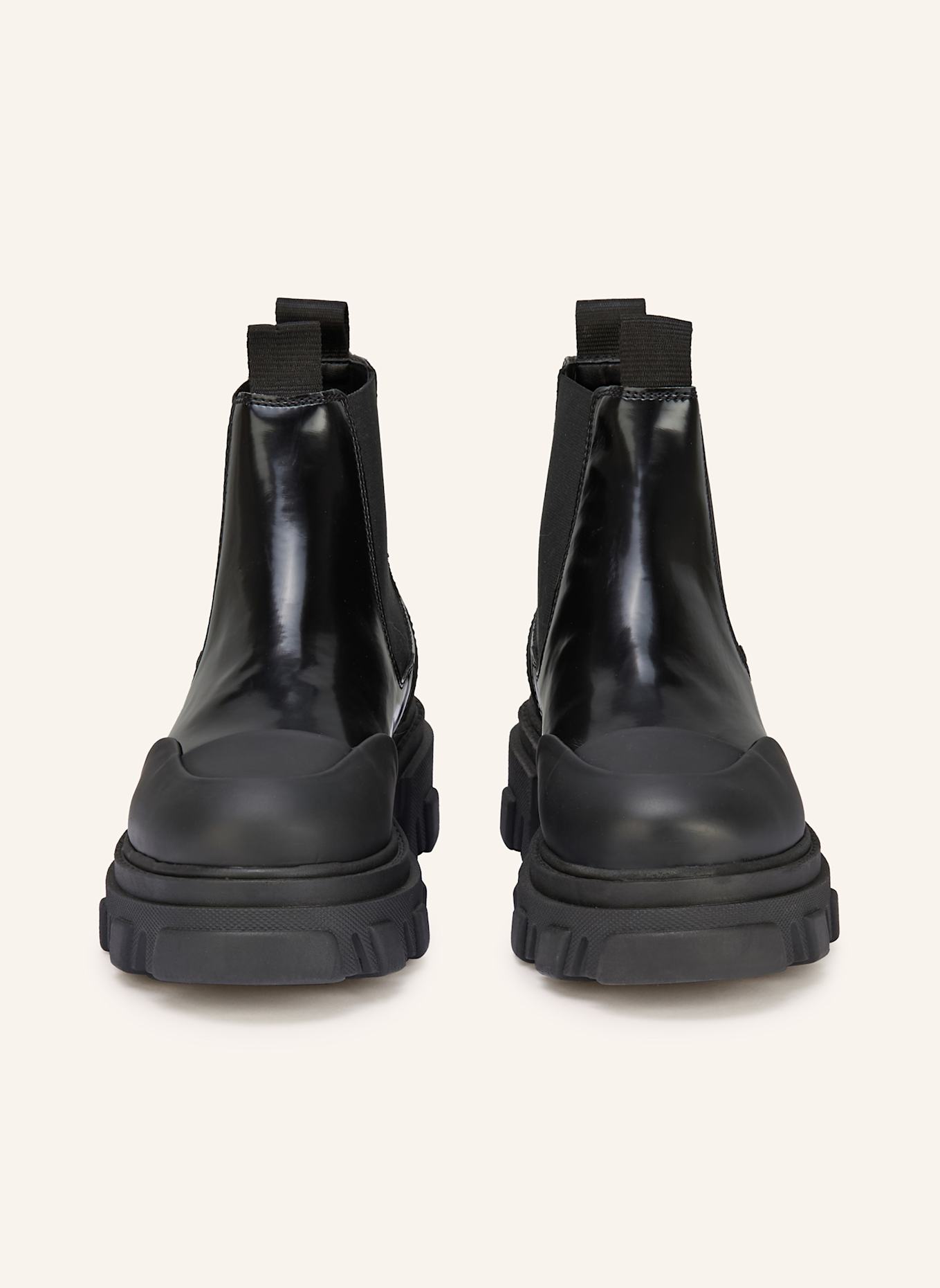GANNI Chelsea boots: BLACK
