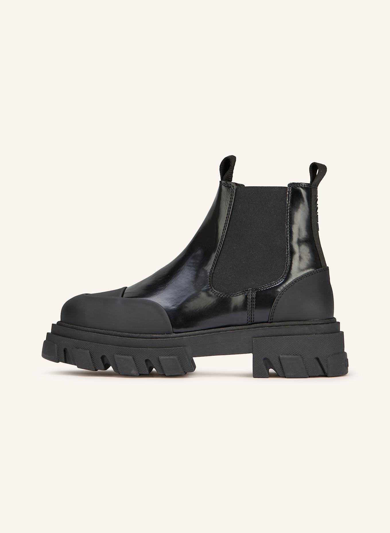 GANNI Chelsea boots: BLACK
