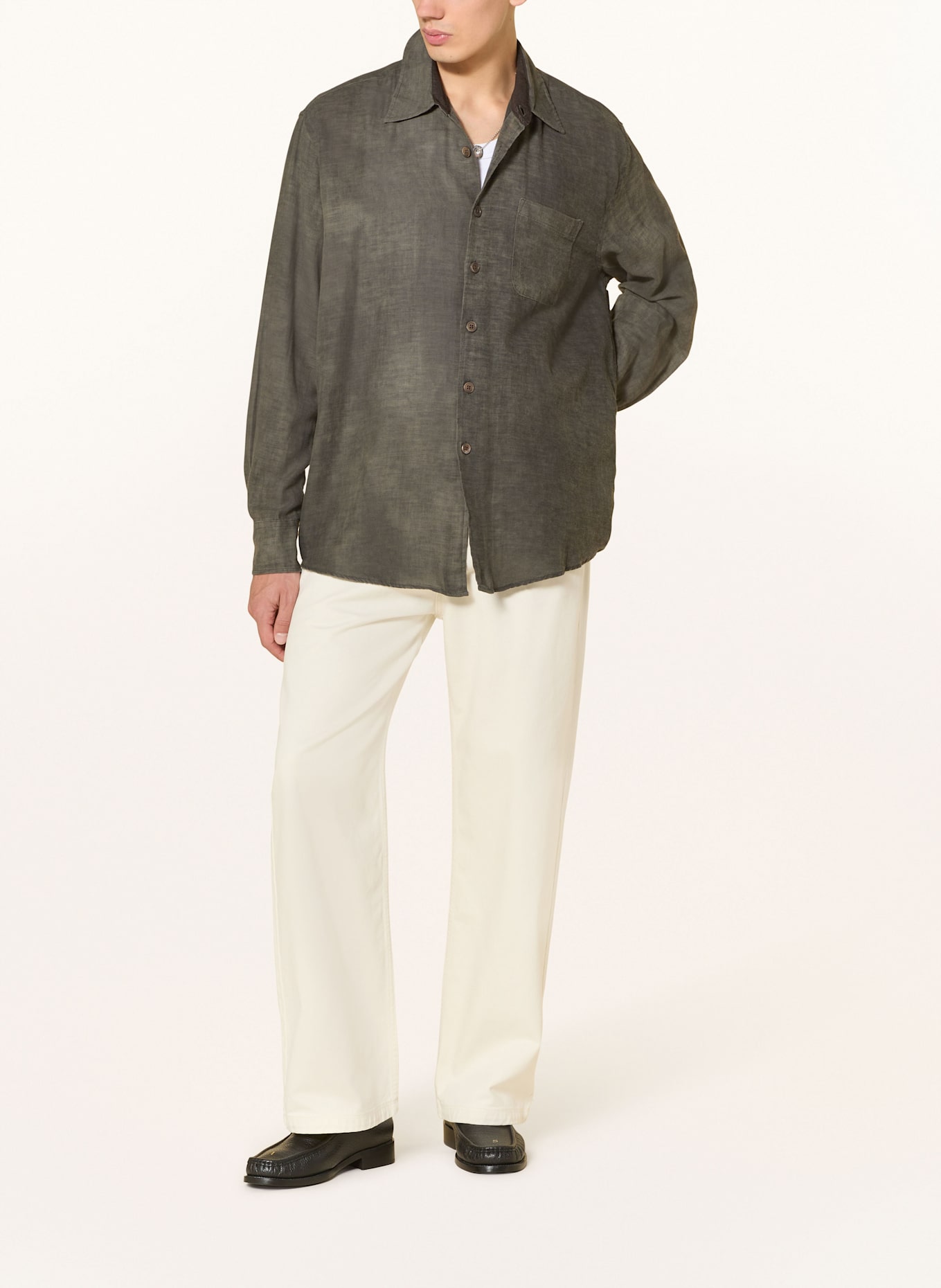 OUR LEGACY Hemd ABOVE Slightly Oversized Fit: DUNKELGRÜN