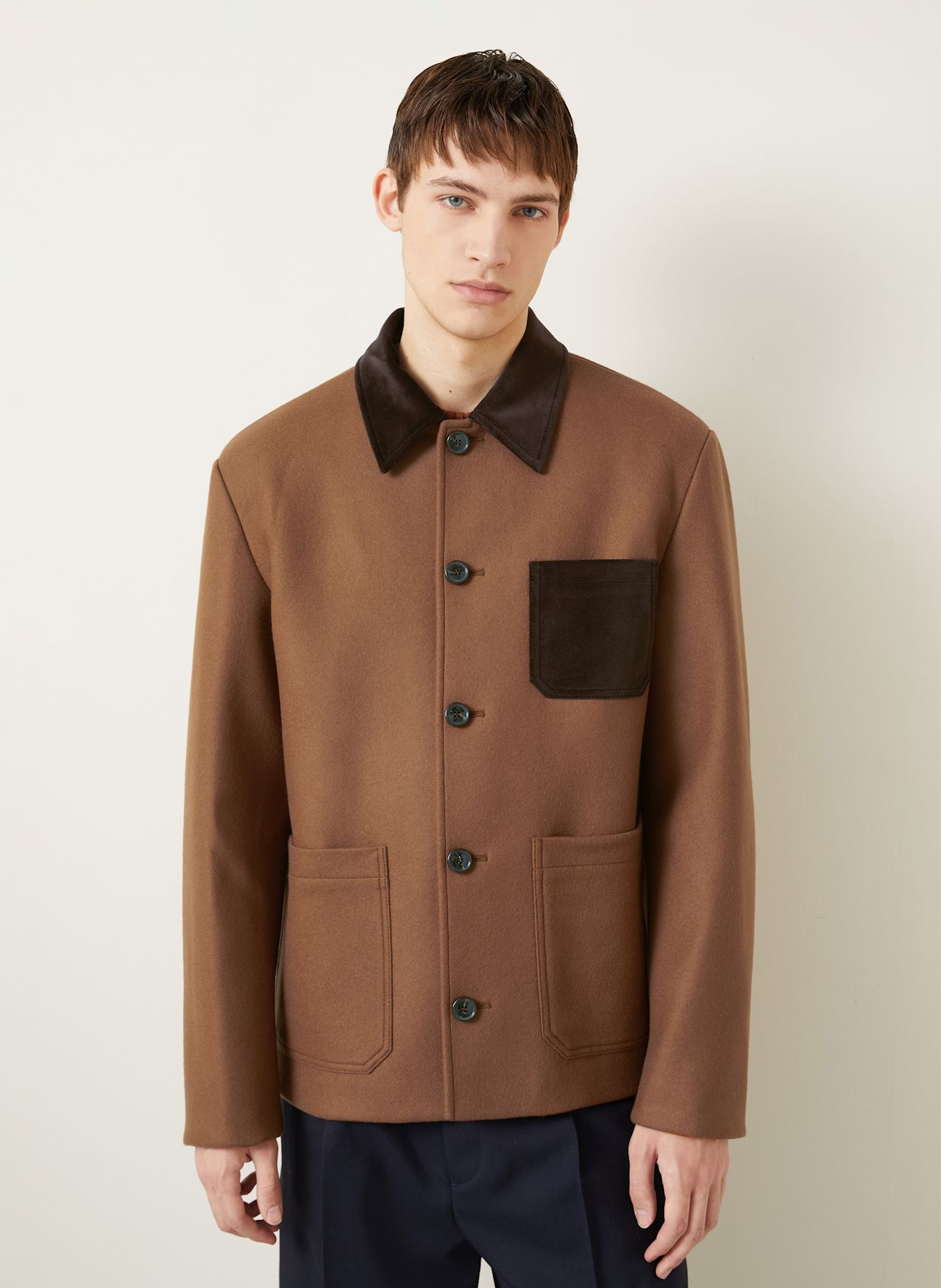 MARNI Jacket: BROWN / DARK BROWN