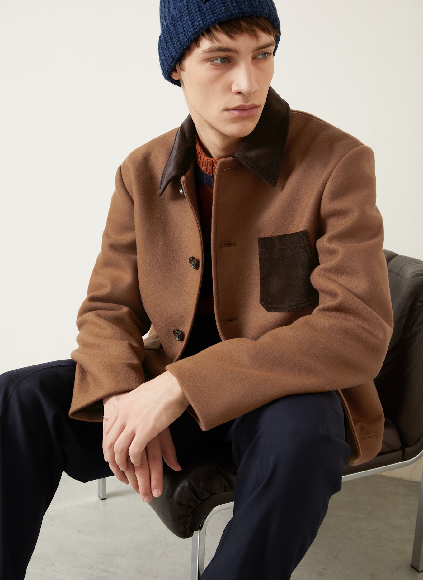 MARNI Jacket: BROWN / DARK BROWN