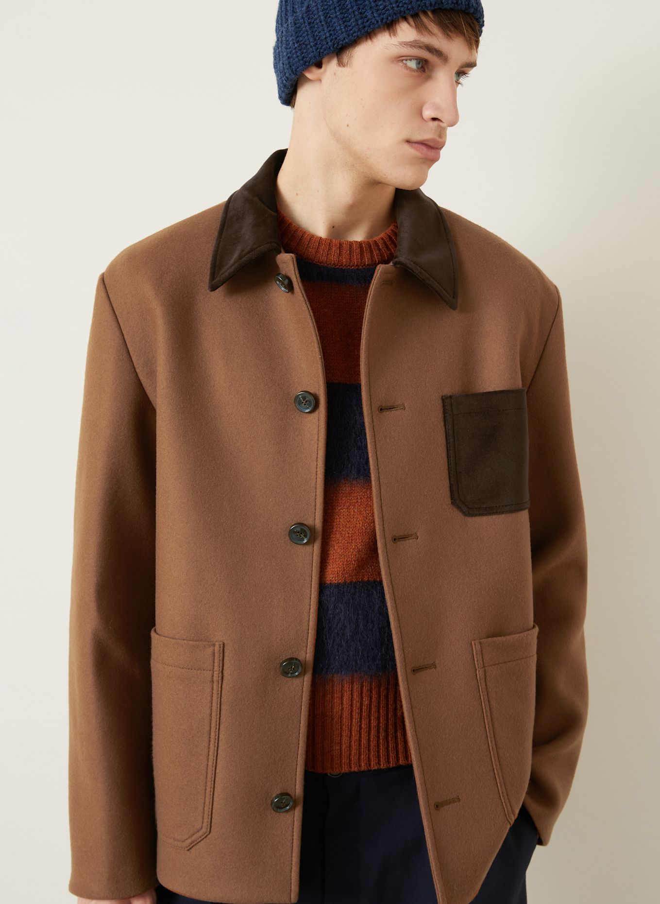 MARNI Jacket: BROWN / DARK BROWN